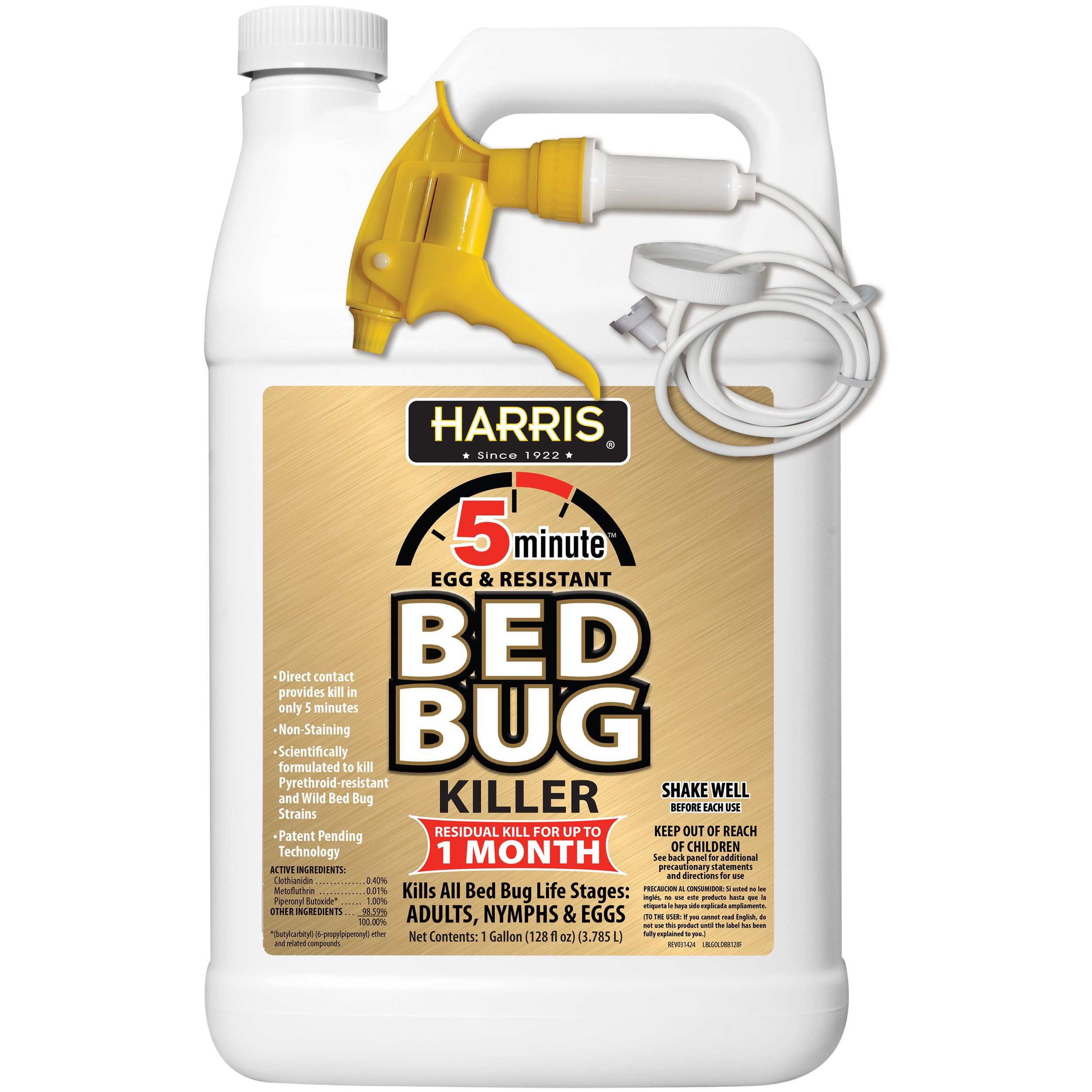 Harris 1gal Bed Bug Gold 5-Minute RTU — priced per each; minimum 4; multiples of 4