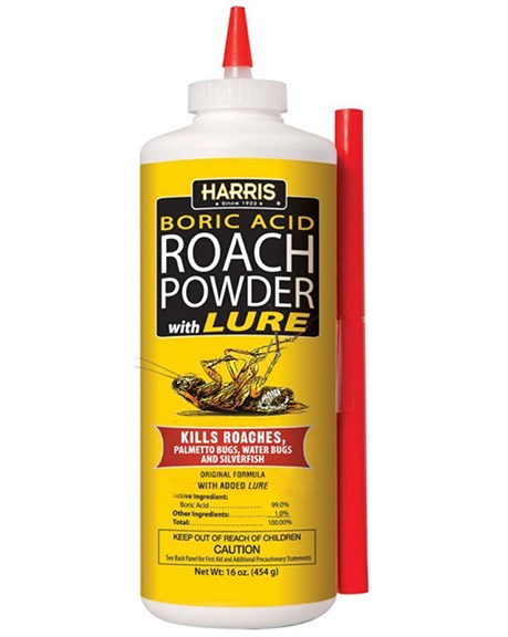 Harris 16oz 99% Boric Acid Roach Powder w/ Lure — priced per each; minimum 12; multiples of 12