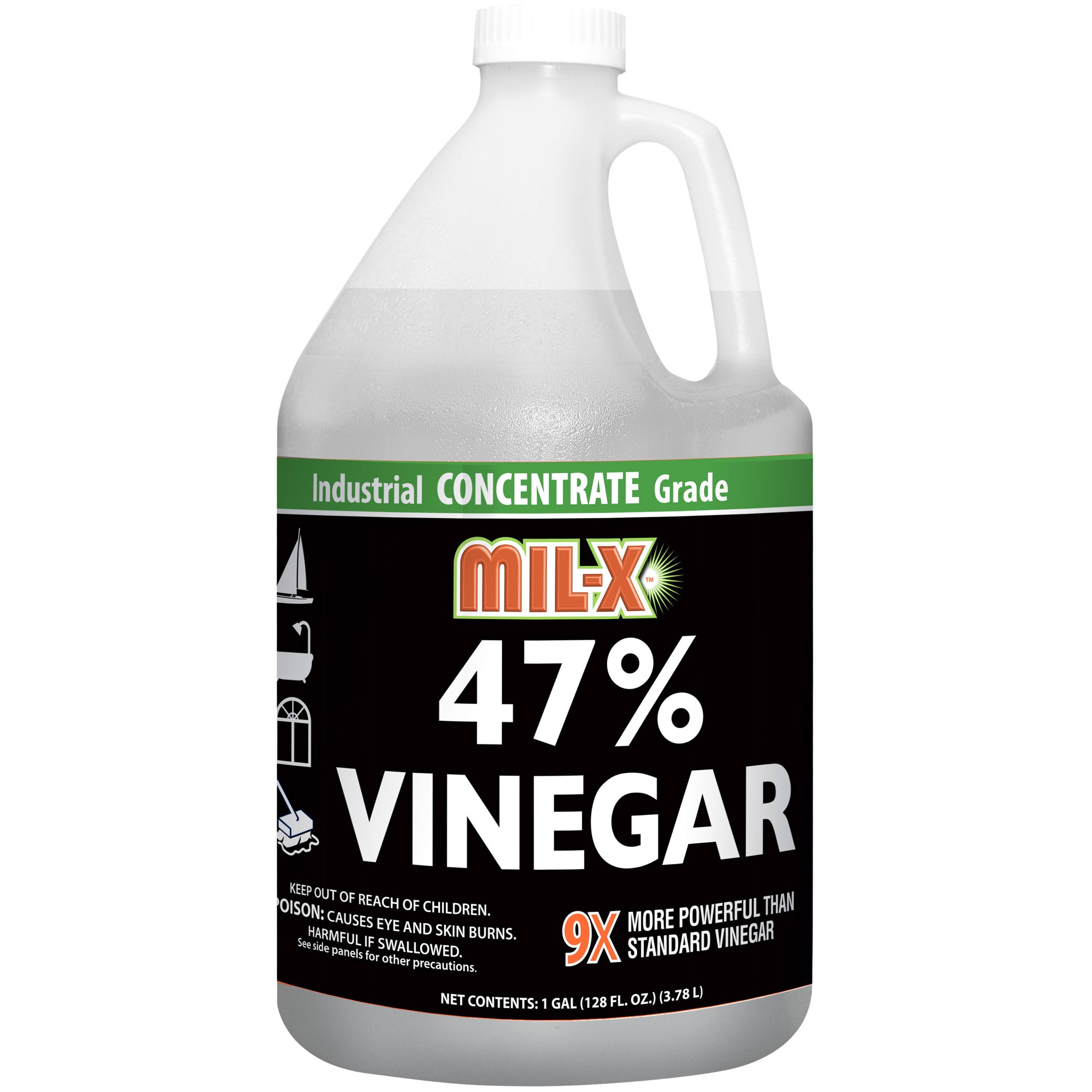 Harris 128oz 47% Vinegar — priced per each; minimum 4; multiples of 4