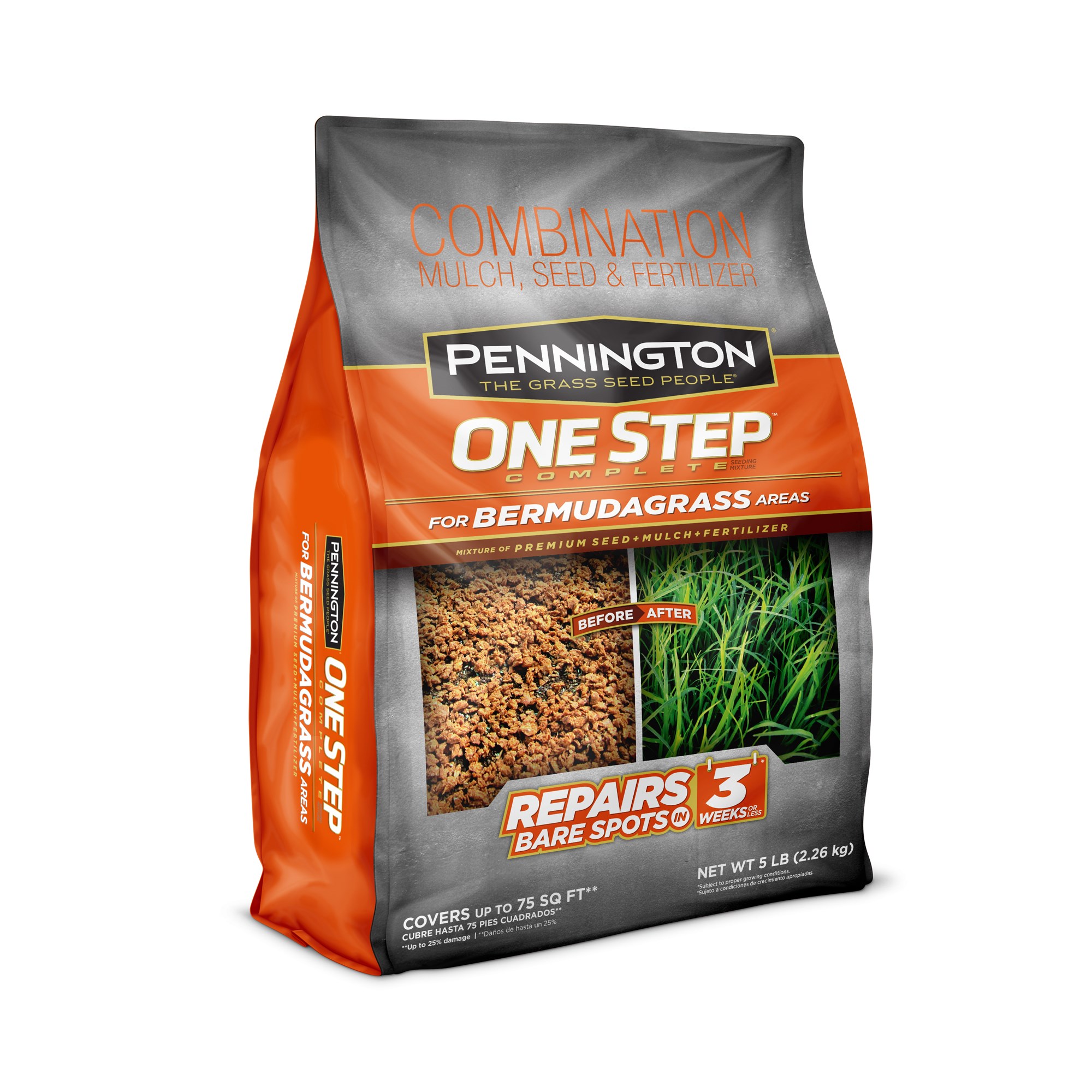 Penn 5# 1 Step Bermuda Mulch — priced per each; minimum 6; multiples of 6