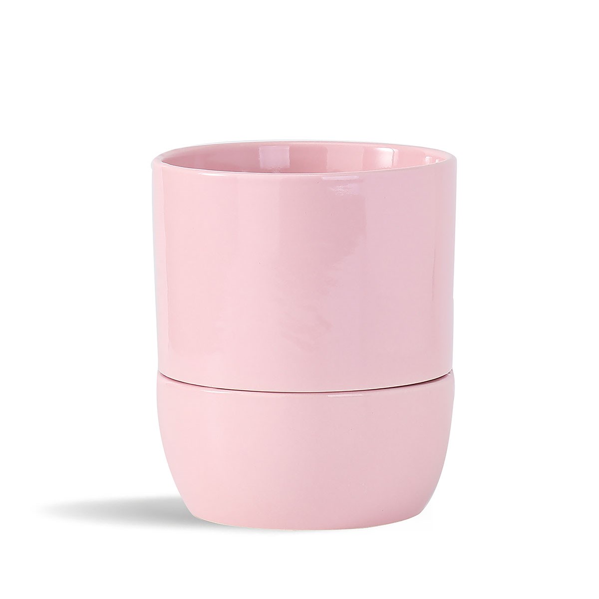 PHG 6.5"X6.5" Urban Dweller Self-Watering Pot Pastel Baby Pink — priced per each; minimum 4; multiples of 4