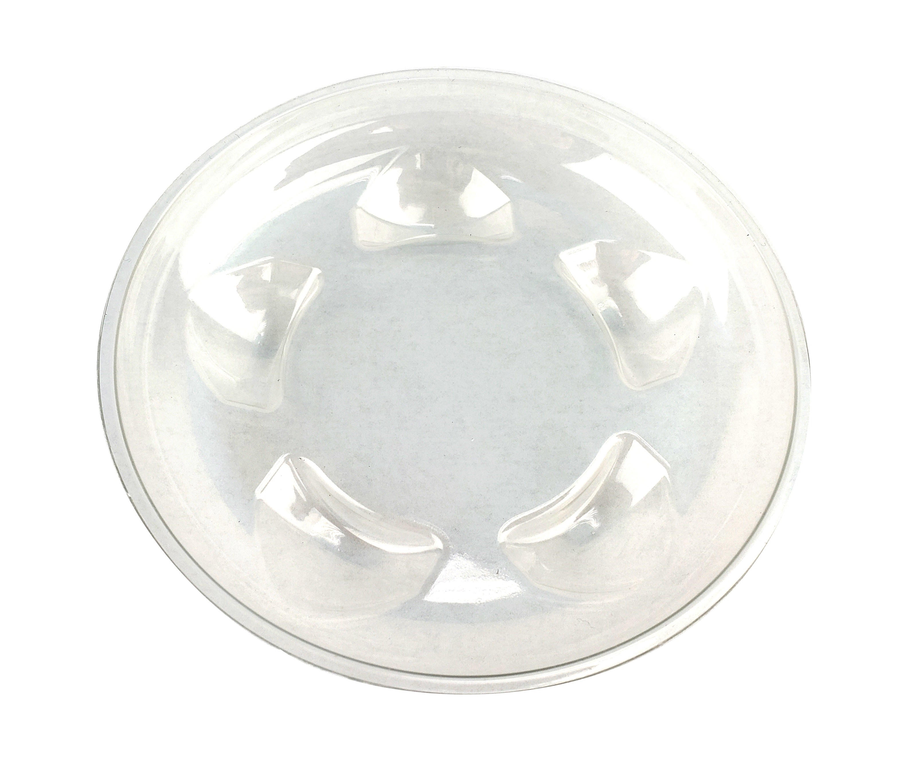 Plastec 4" Mini Saucer — priced per each; minimum 24; multiples of 24