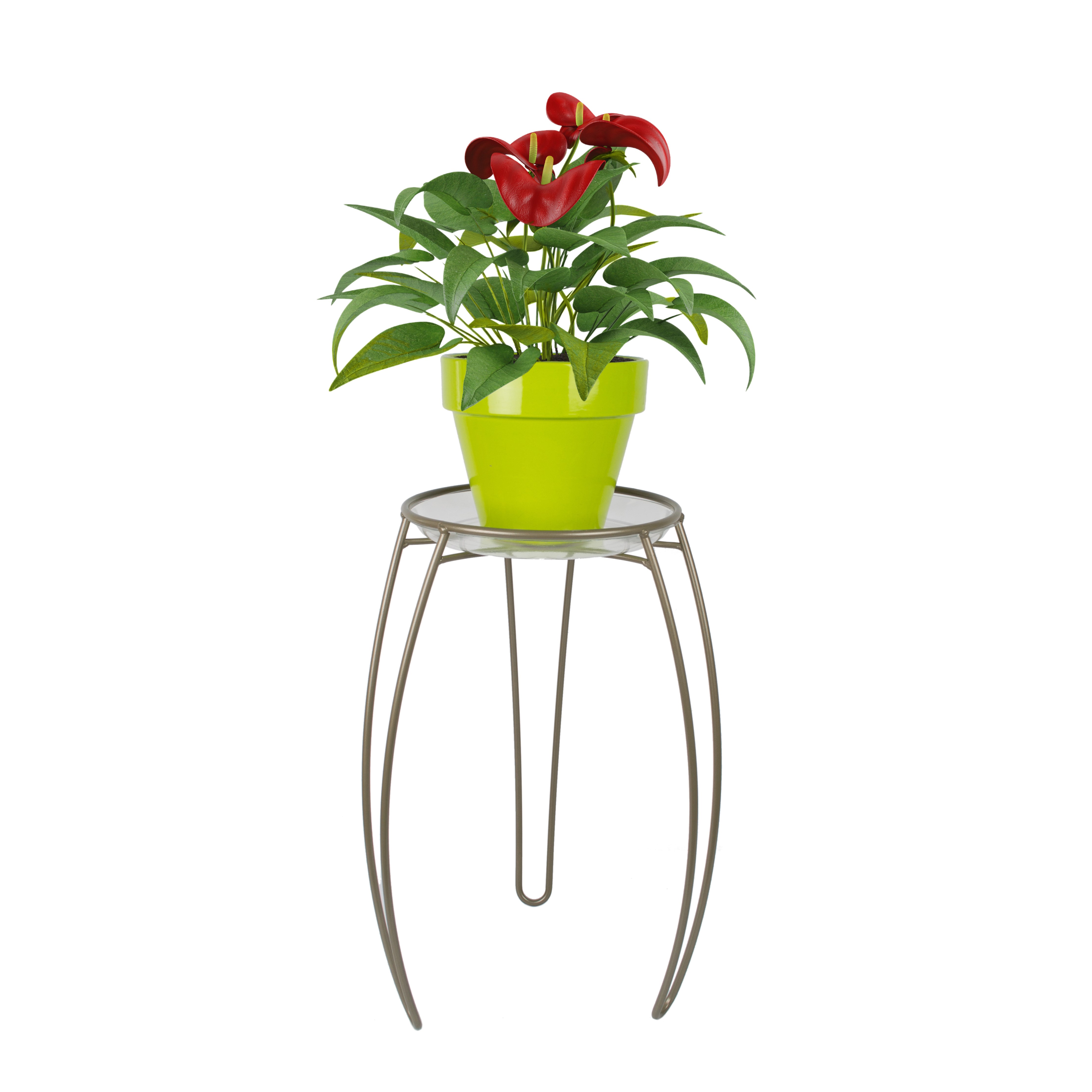 Plastec 20" Metal Main Street Plant Stand Taupe