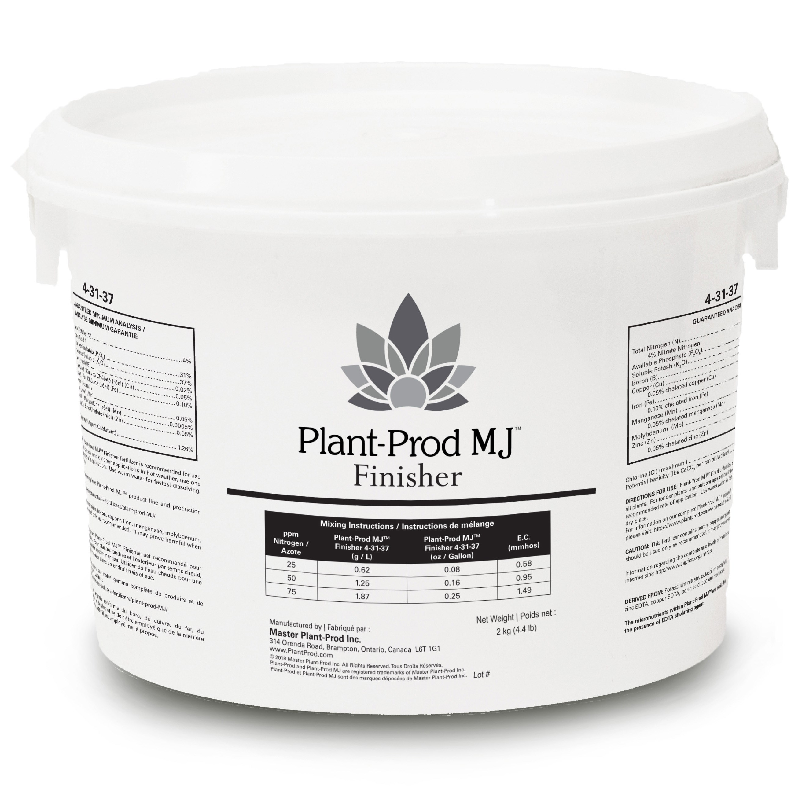 Plant-Prod MJ Finisher 4-31-37 - Sold by the Case of 6 x 2Kg — Case of 6