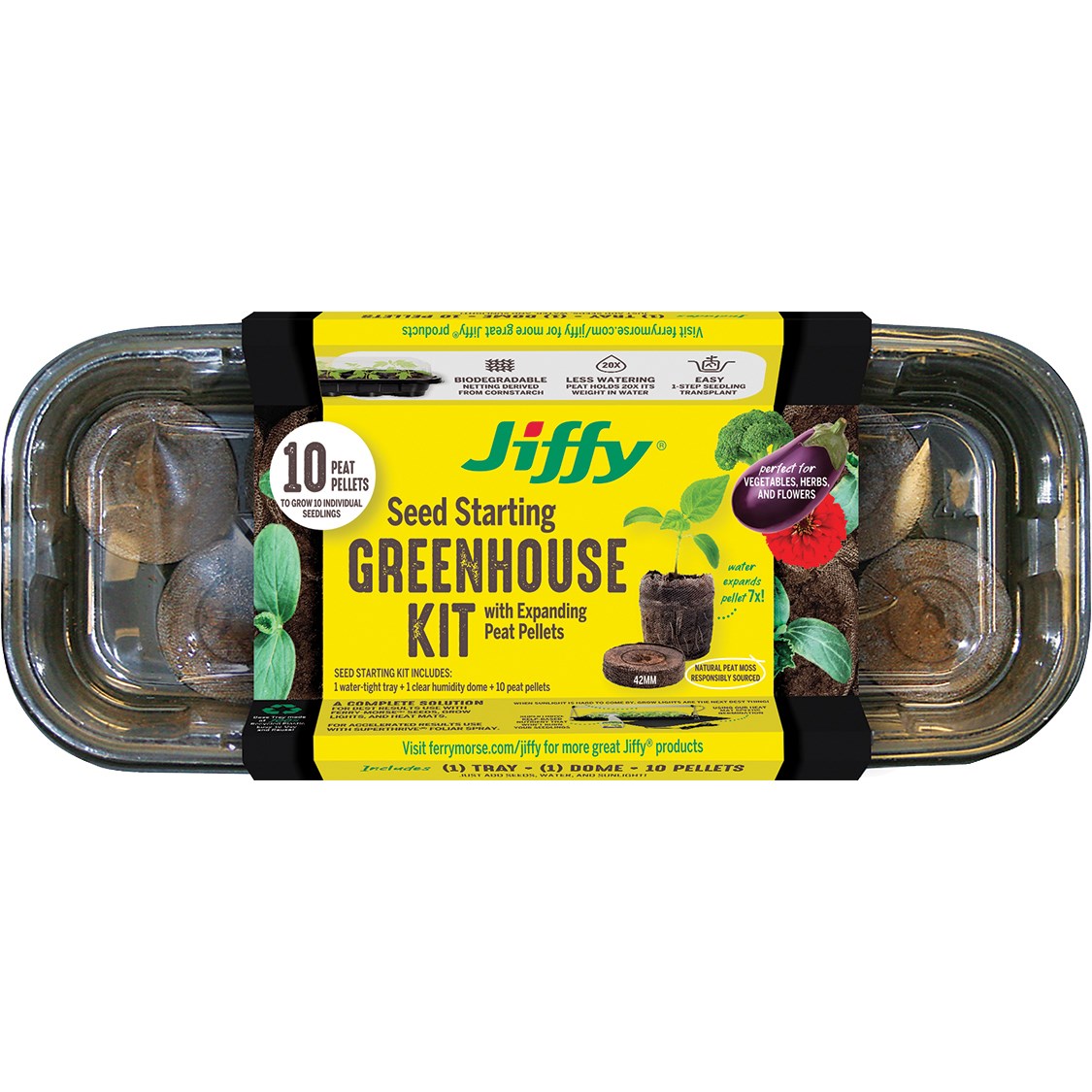 Jiffy 42mm Windowsill Greenhouse 10 — priced per each; minimum 17; multiples of 17