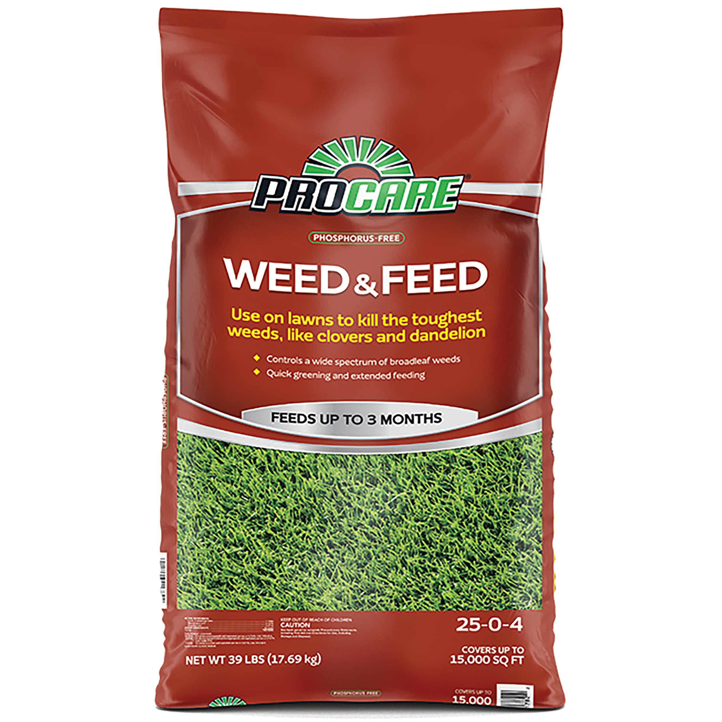 Pro Care 39# Phosphorus Free Weed & Feed 25-0-4 15M