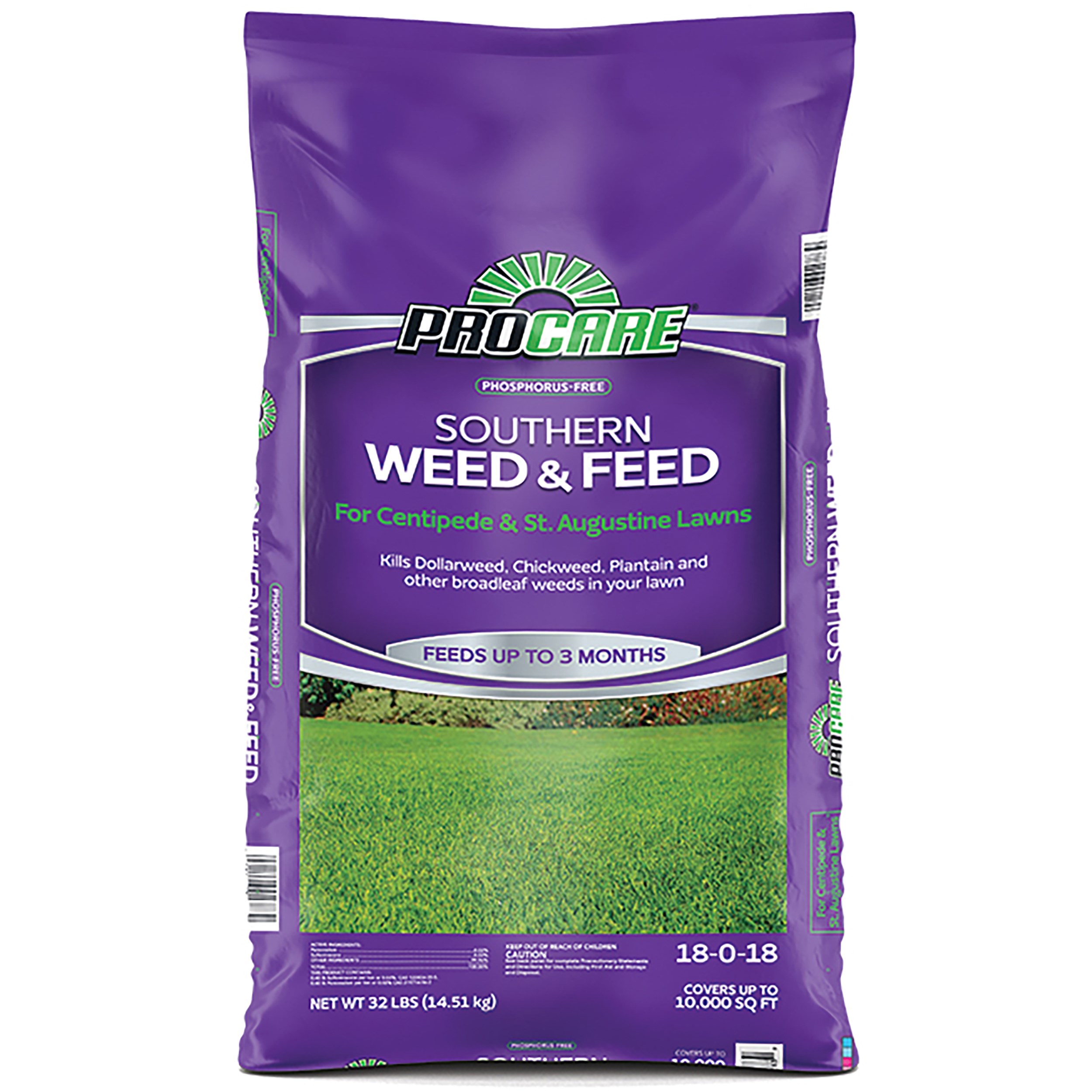 Pro Care 32# Phosphorus Free Southern Weed & Feed 18-0-18 10M