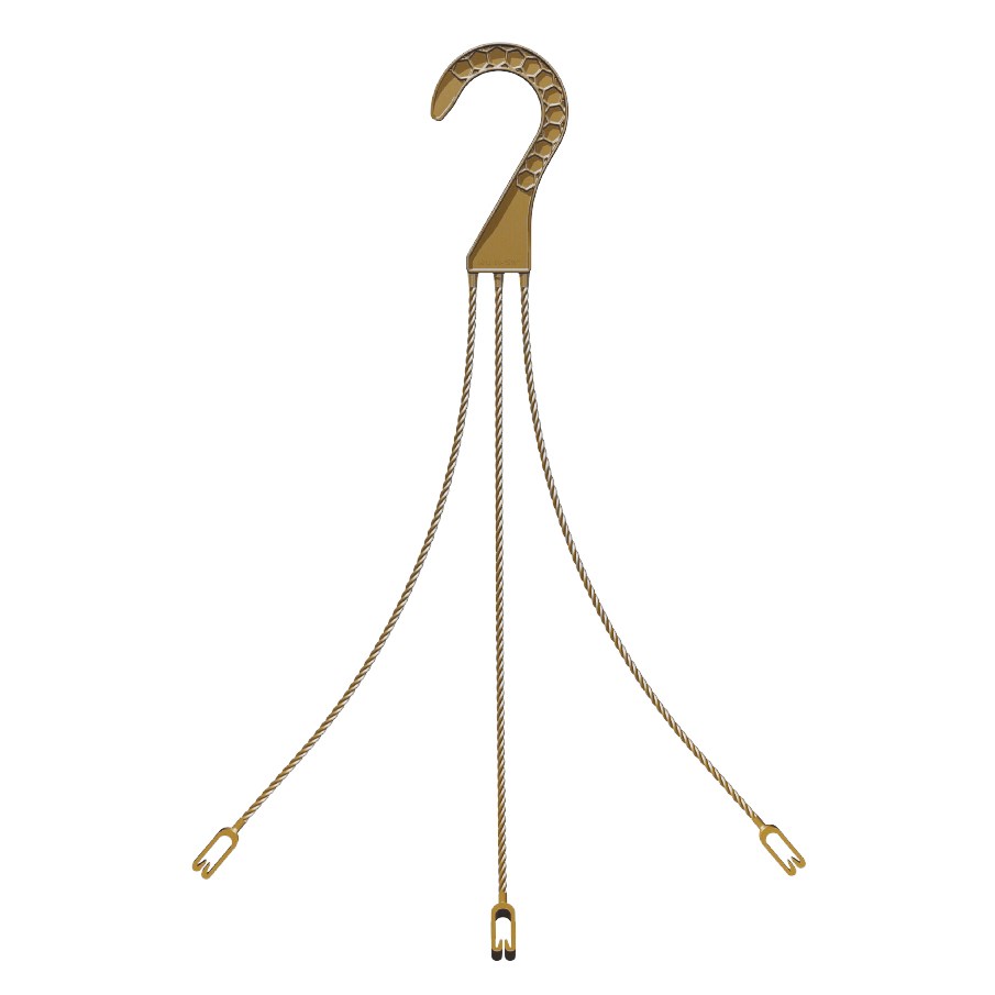 POPP MHJ 40 3 STRAND HANGER MOCHA — Single Unit