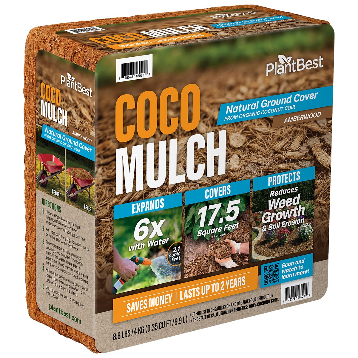 PlantBest MegaMulch (4.0kg/8.8lb /2.5 cu.ft. equiv.)