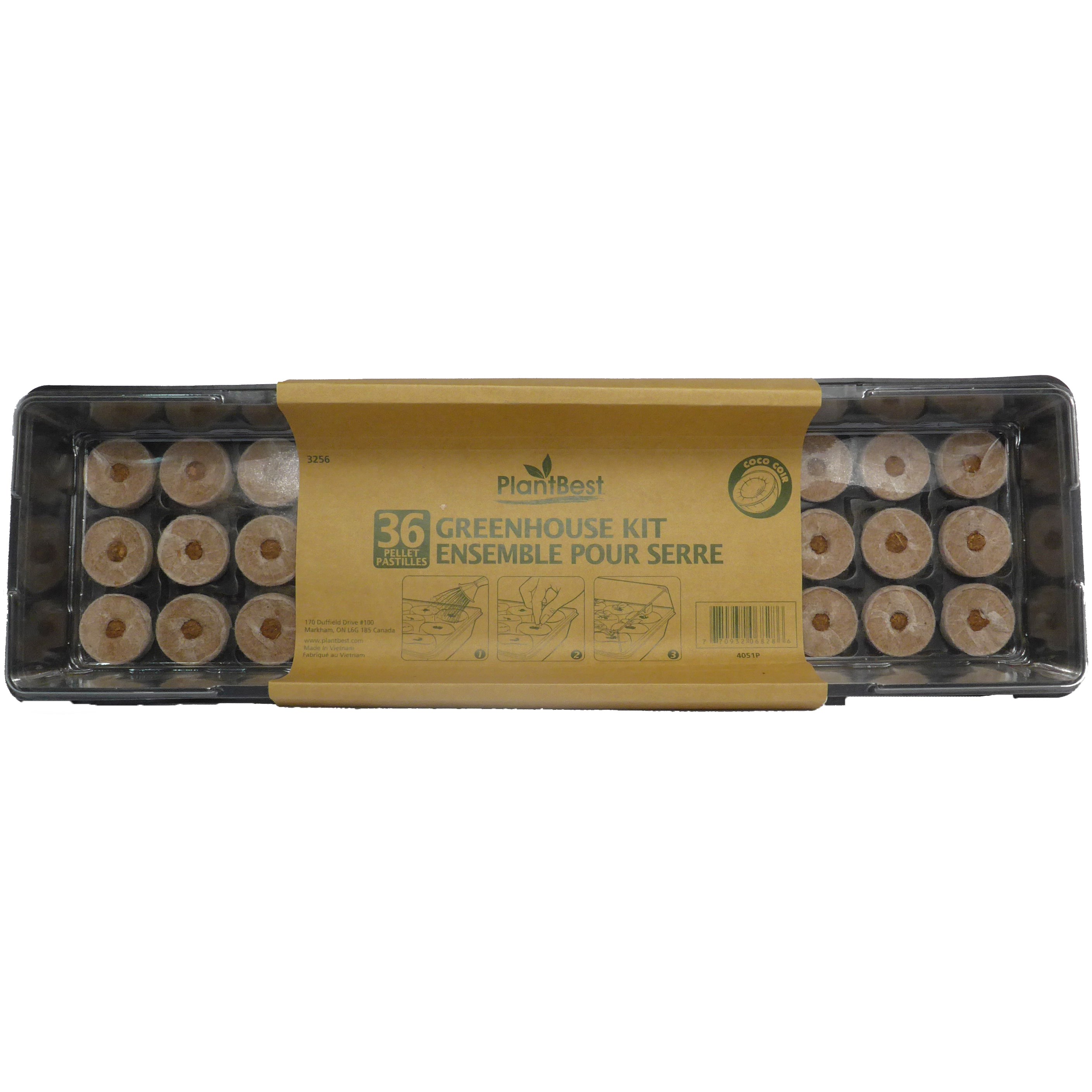 PlantBest 36 35mm Coconut Coir Pellet Greenhouse Kit