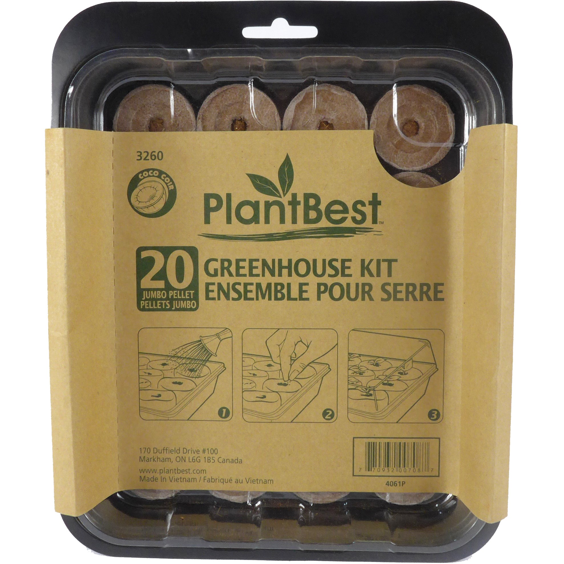 PlantBest 20 42mm Coconut Coir Pellet Greenhouse Kit