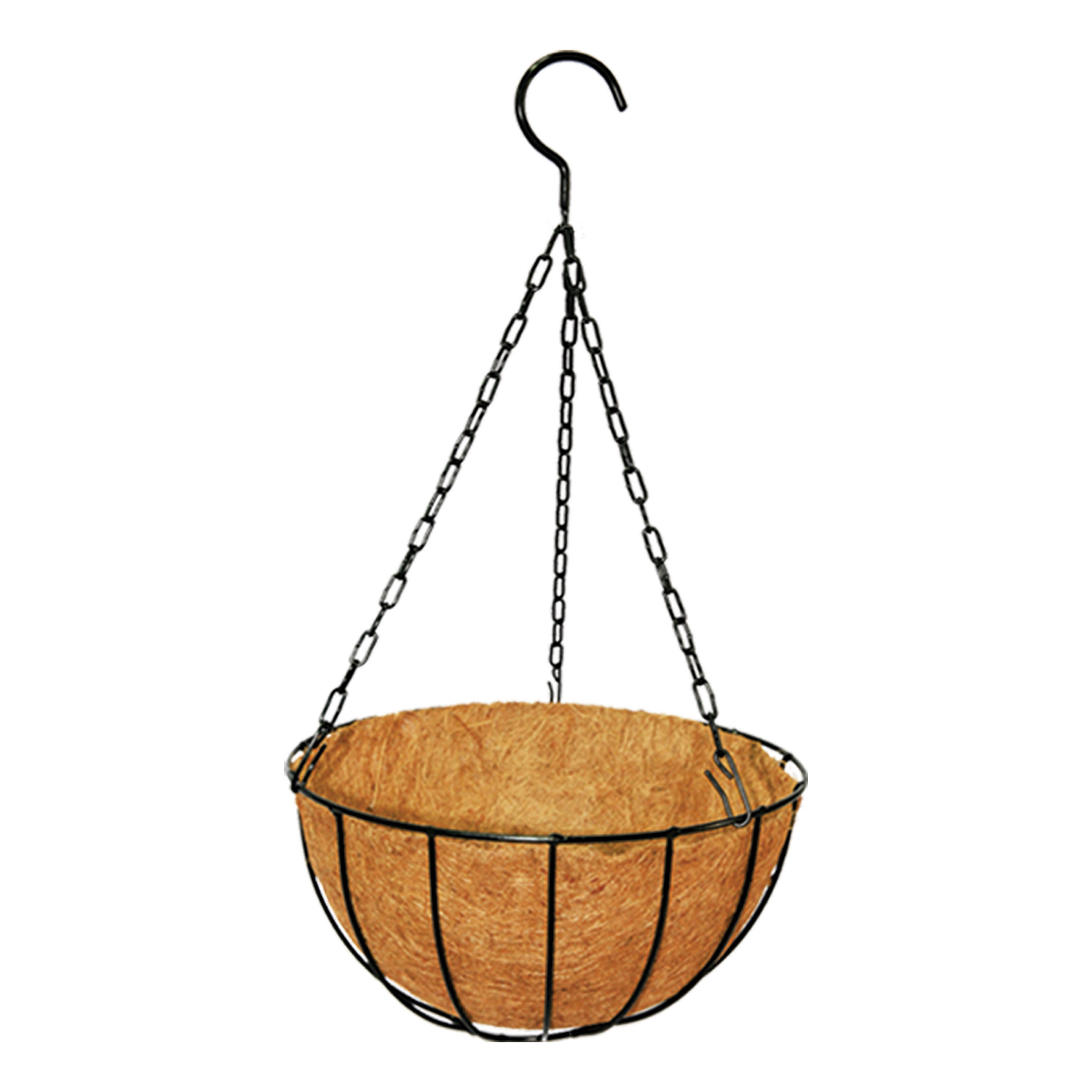 PlantBest 16"/40cm Metal Hanging Basket With Coir Liner — priced per each; minimum 24; multiples of 24