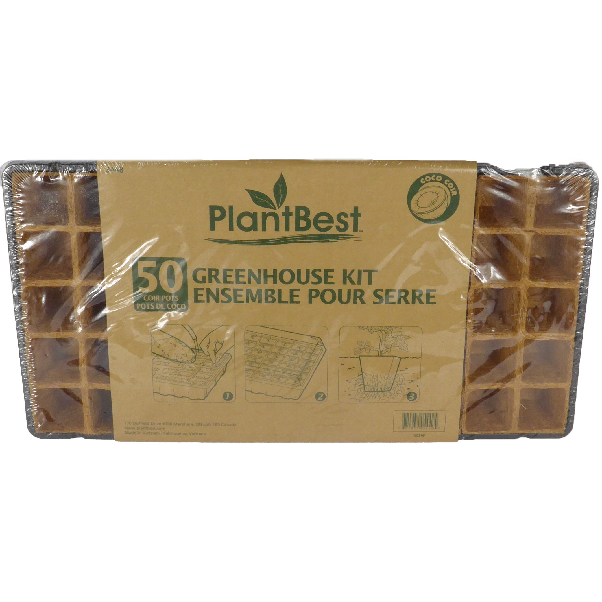PlantBest 50 Coconut Coir Pot Greenhouse Kit