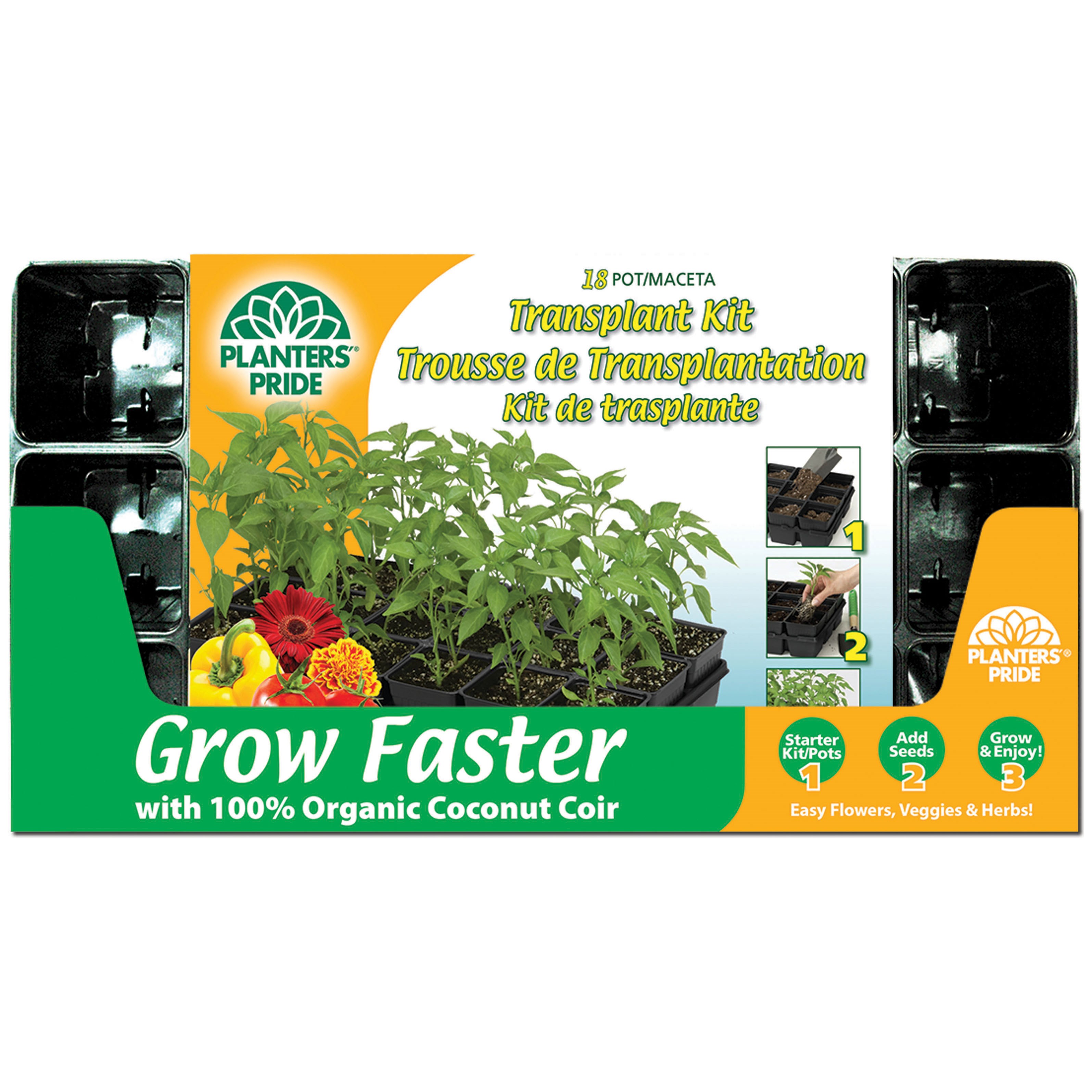 PlantBest 18 Plastic Pot Transplant Kit — priced per each; minimum 6; multiples of 6