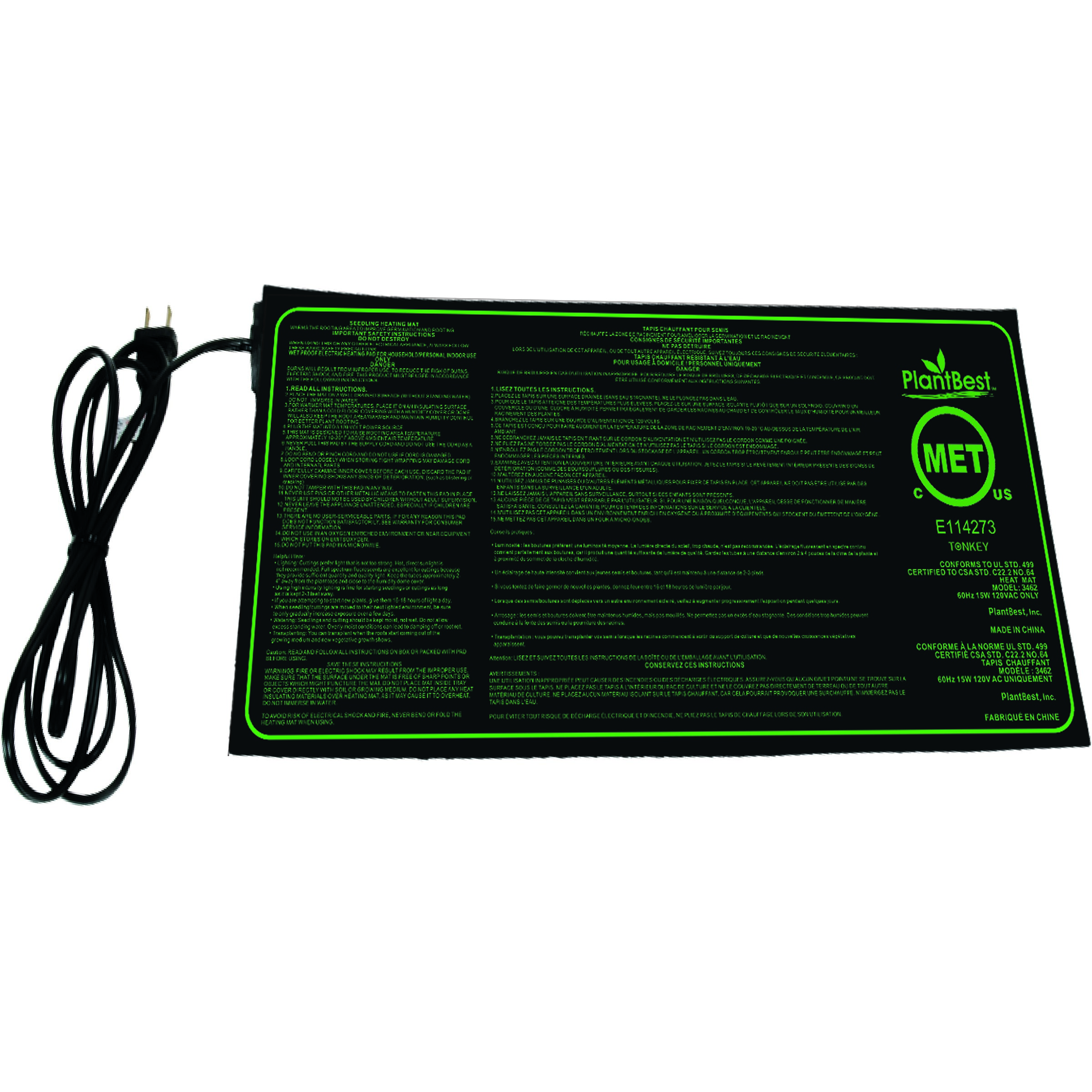 PlantBest 20x48 Seedling Heating Mat — priced per each; minimum 6; multiples of 6