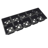 POPP ST2254 11x11AZ-D 10 TRAY BLK FOR THE VQF QUART SQUARE POT — Single Unit