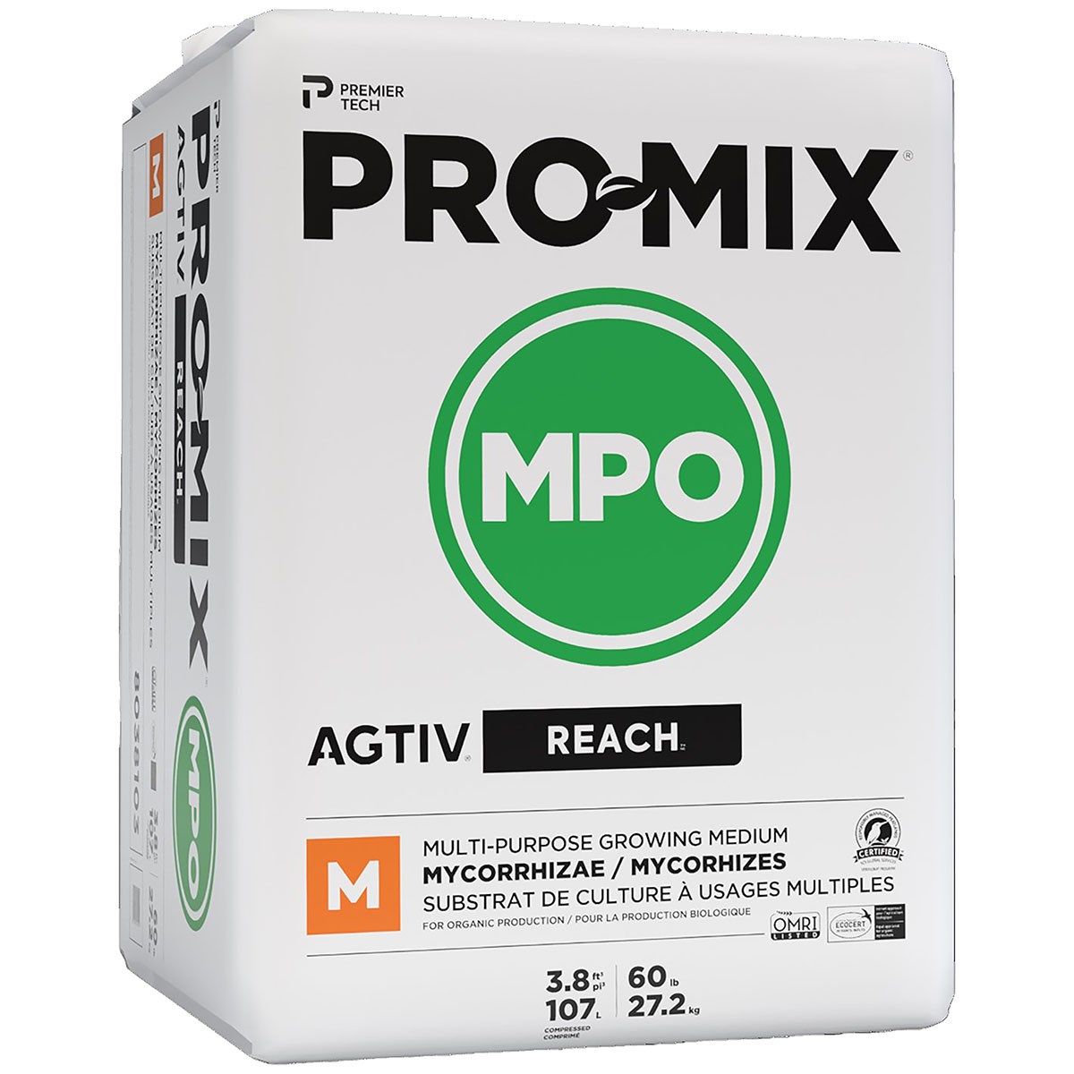 Premier Pro-Mix MPO ORGANIK AGTIV REACH (MYCO) OMRI 3.8cf — Single Unit
