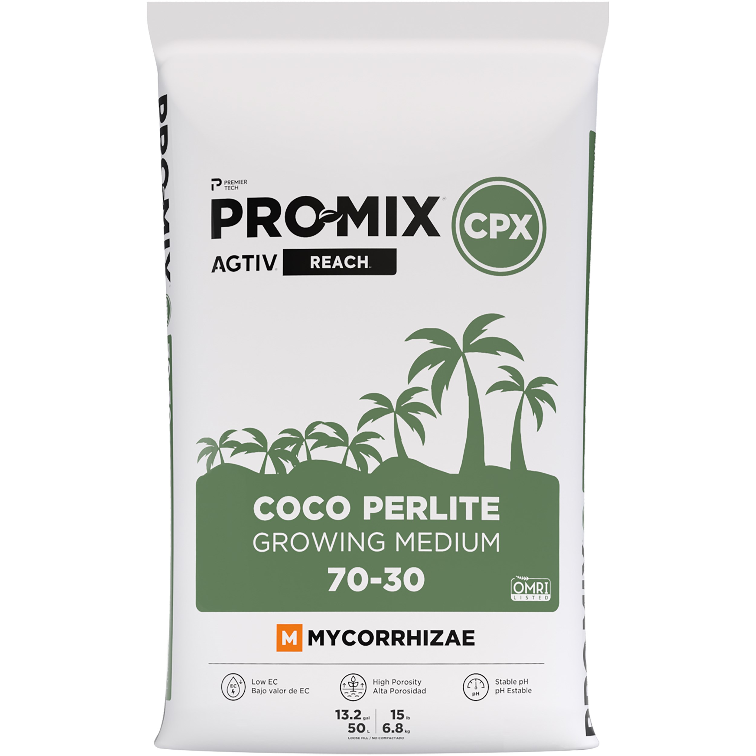 Premier Pro-Mix CPX AGTIV REACH (MYCO) COCO COIR/ PERLITE OMRI 50L