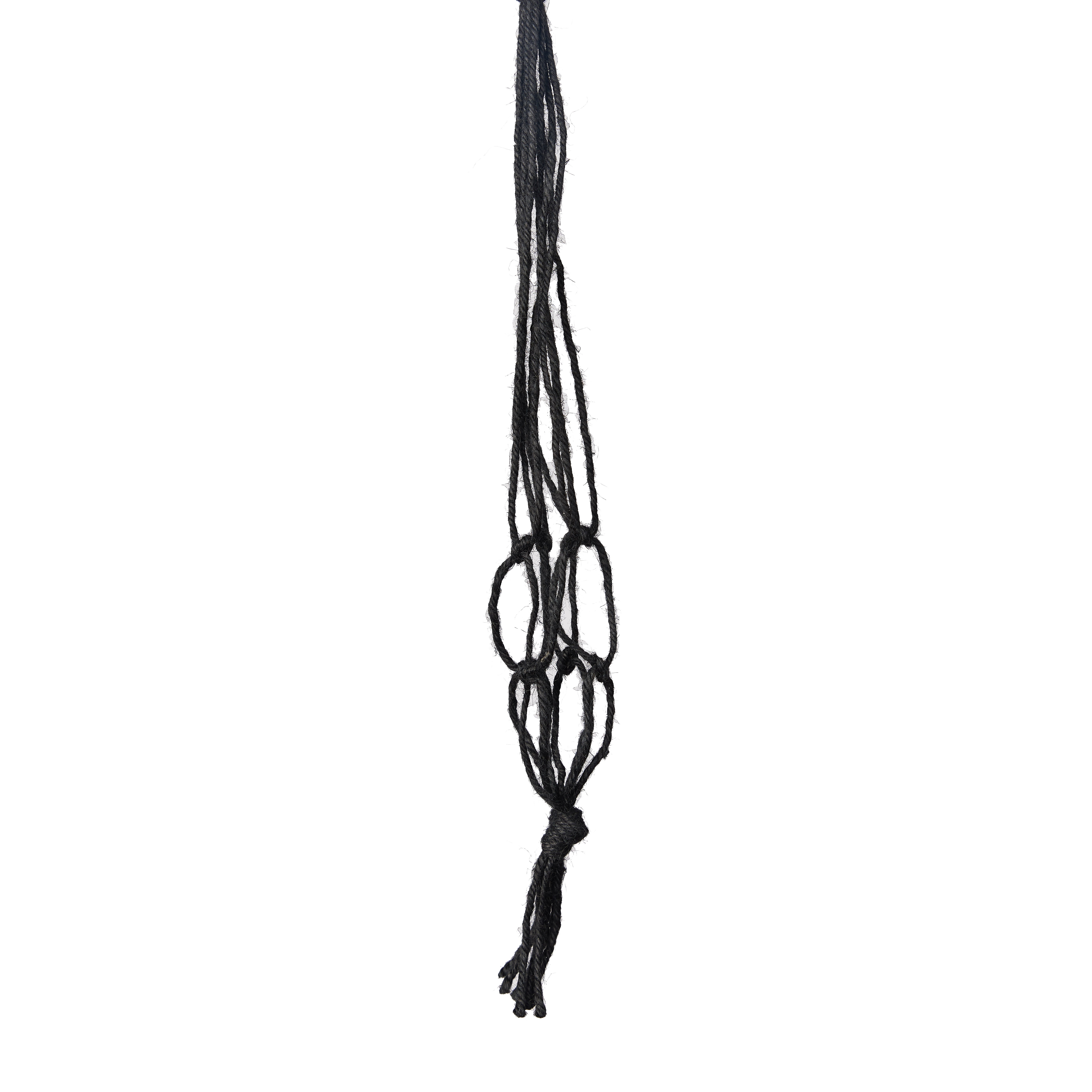Primitive 18" Mini Jute Black Hanger — priced per each; minimum 12; multiples of 12