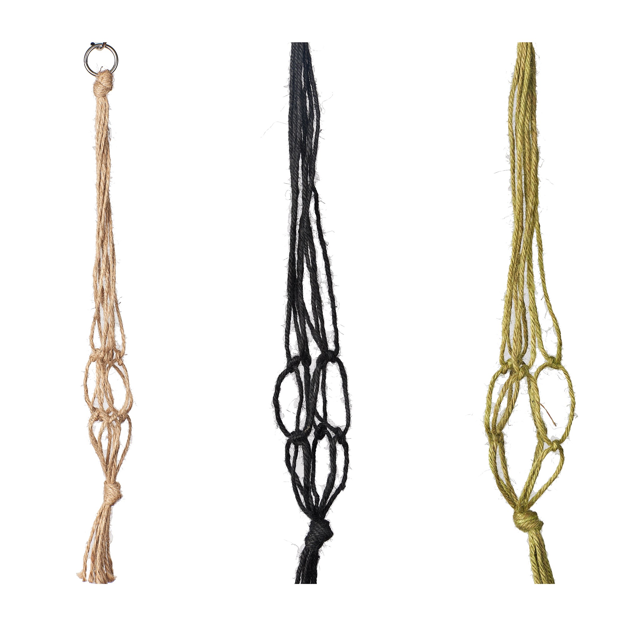 Primitive 18" Mini Jute Hanger Assorted — priced per each; minimum 12; multiples of 12