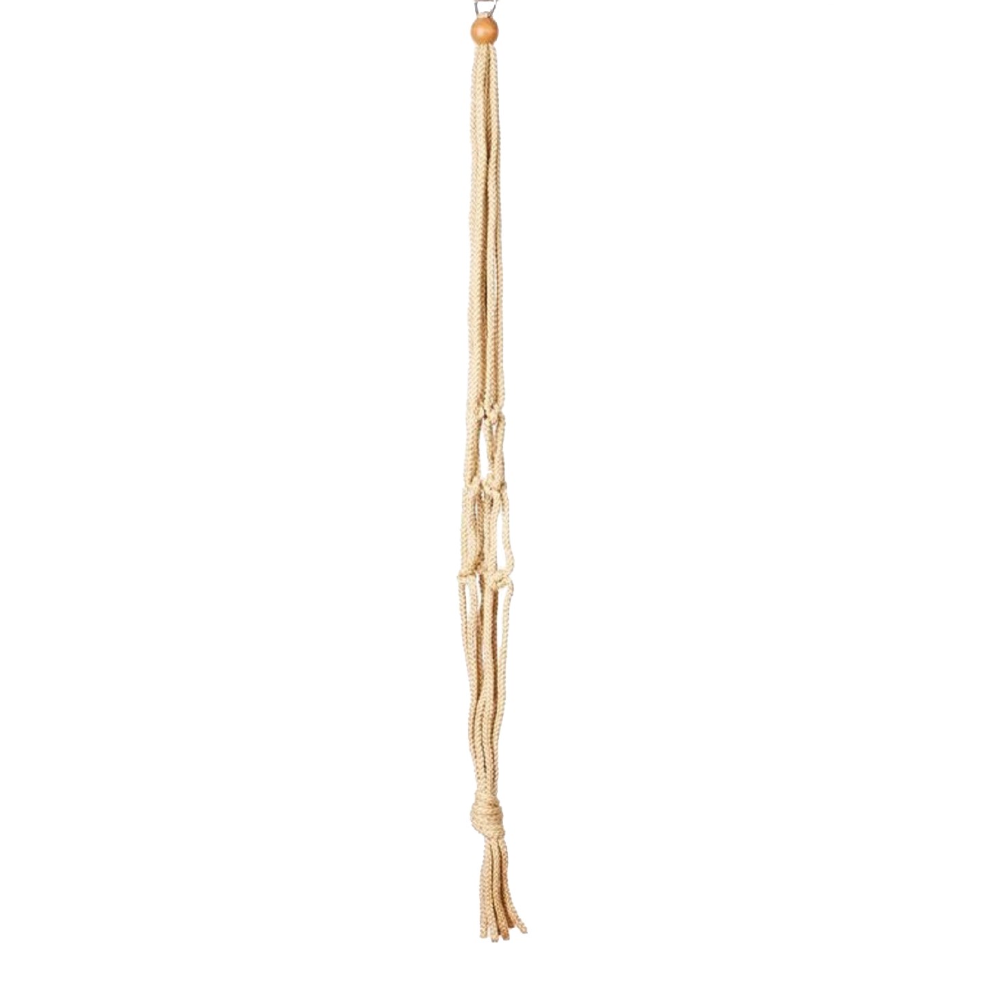 Primitive 30" Jute Tan Macrame Plant Hanger — priced per each; minimum 12; multiples of 12