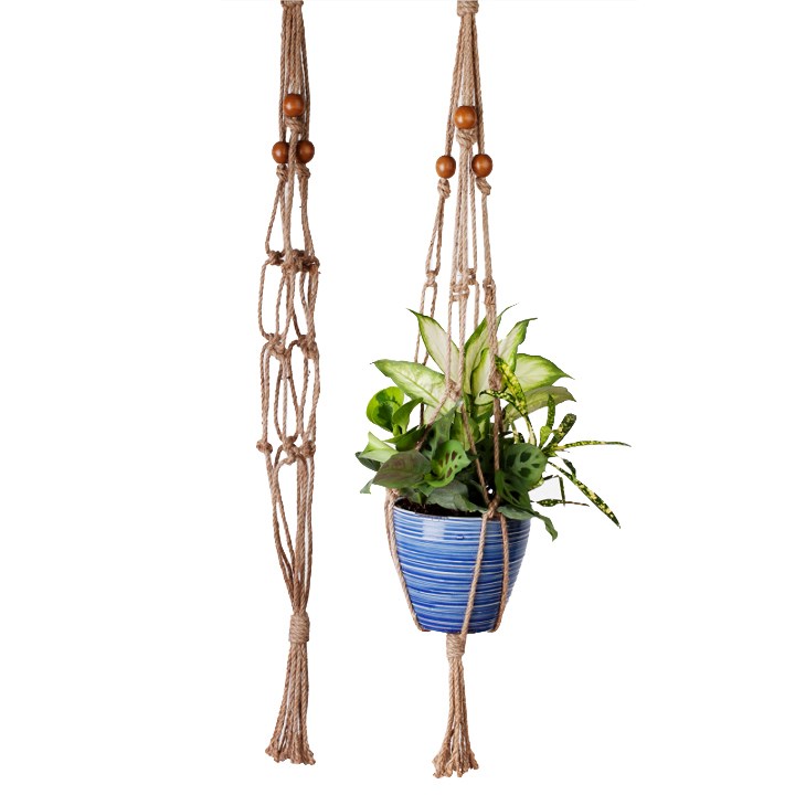 Primitive 36" Beaded All Natural Plant Hanger — priced per each; minimum 12; multiples of 12