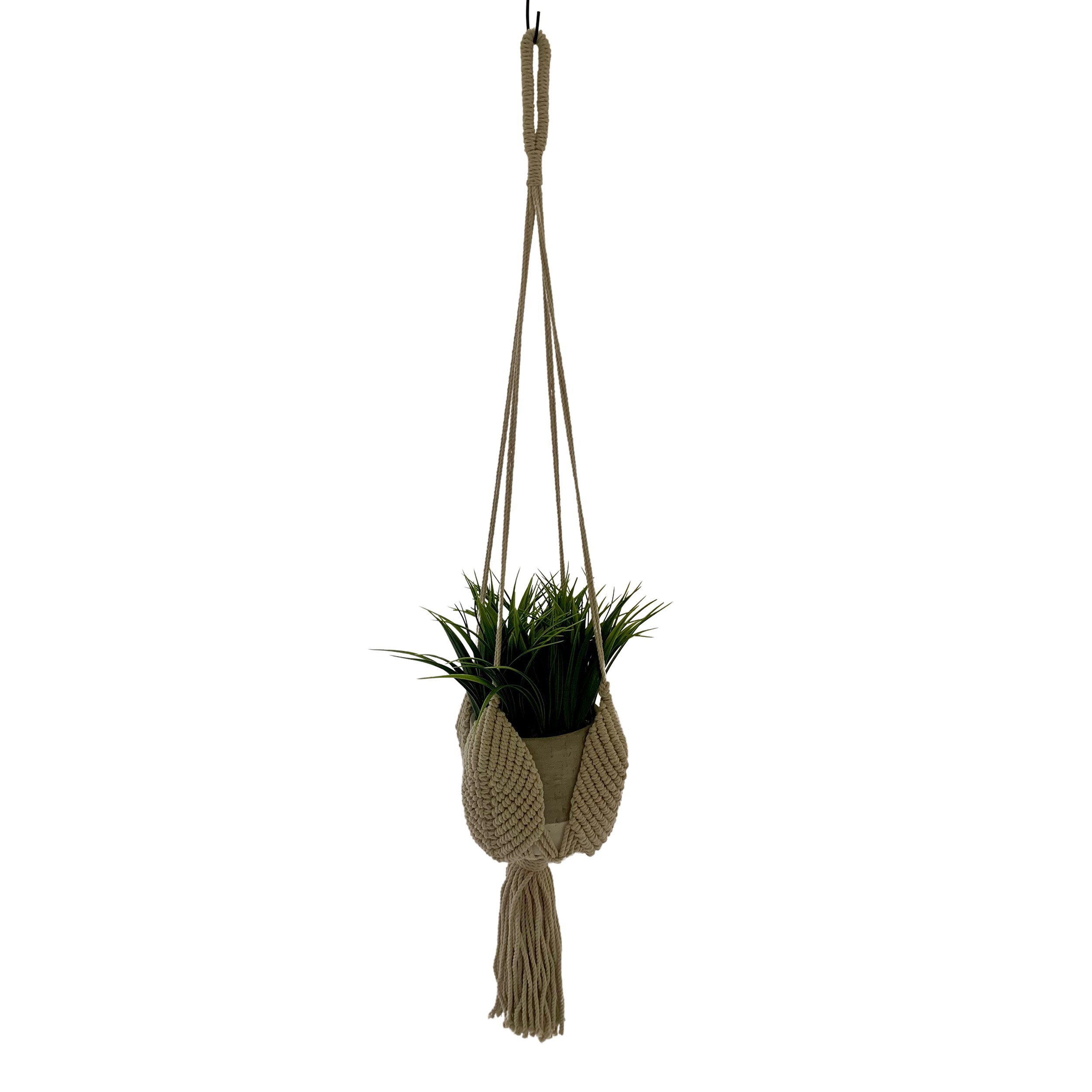 Primitive Macrame Pod Plant Hanger — priced per each; minimum 6; multiples of 6