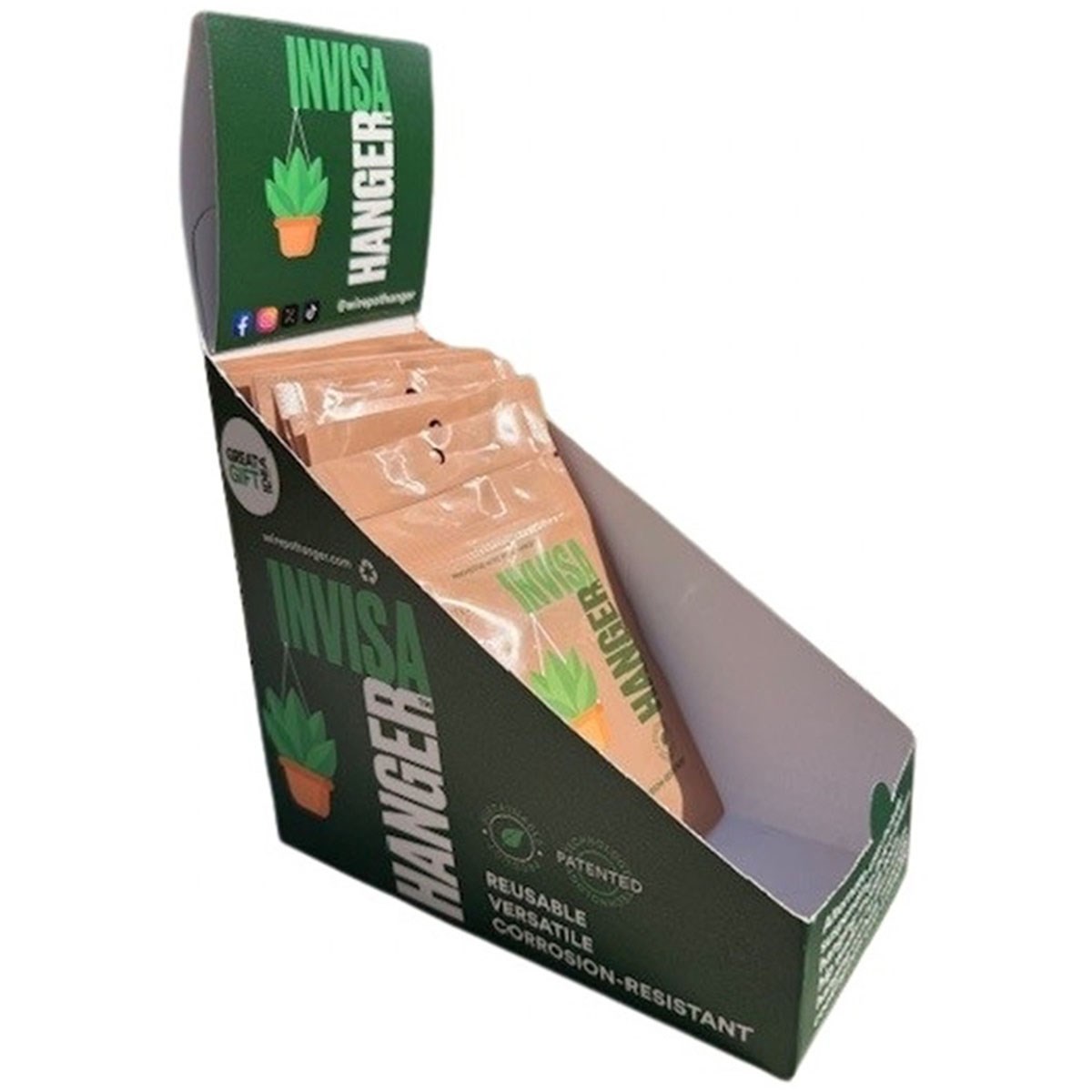 Primitive Invisa Hanger Wire Pot Hanger PDQ — priced per each; minimum 25; multiples of 25