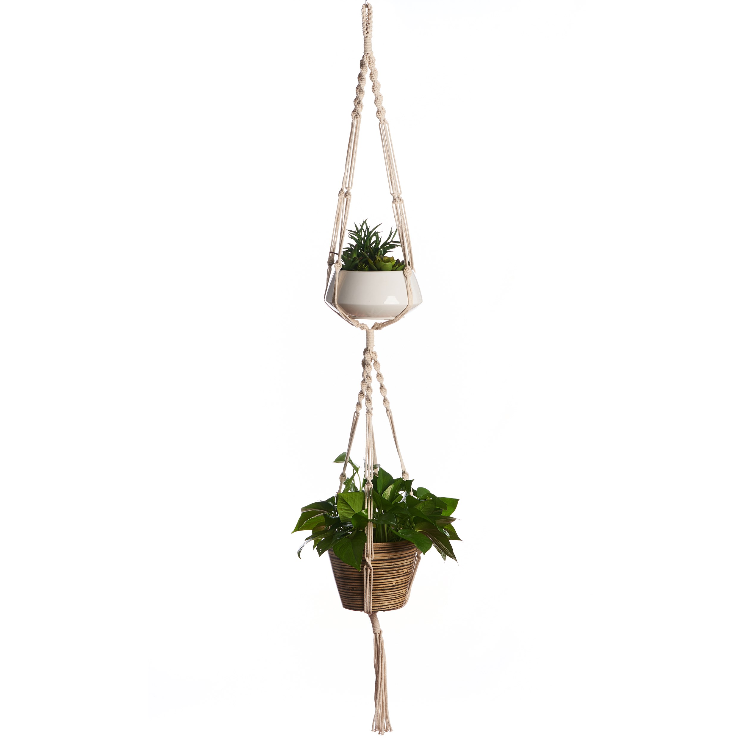 Primitive 60" 2-Tier Hanger Woven Cotton — priced per each; minimum 6; multiples of 6