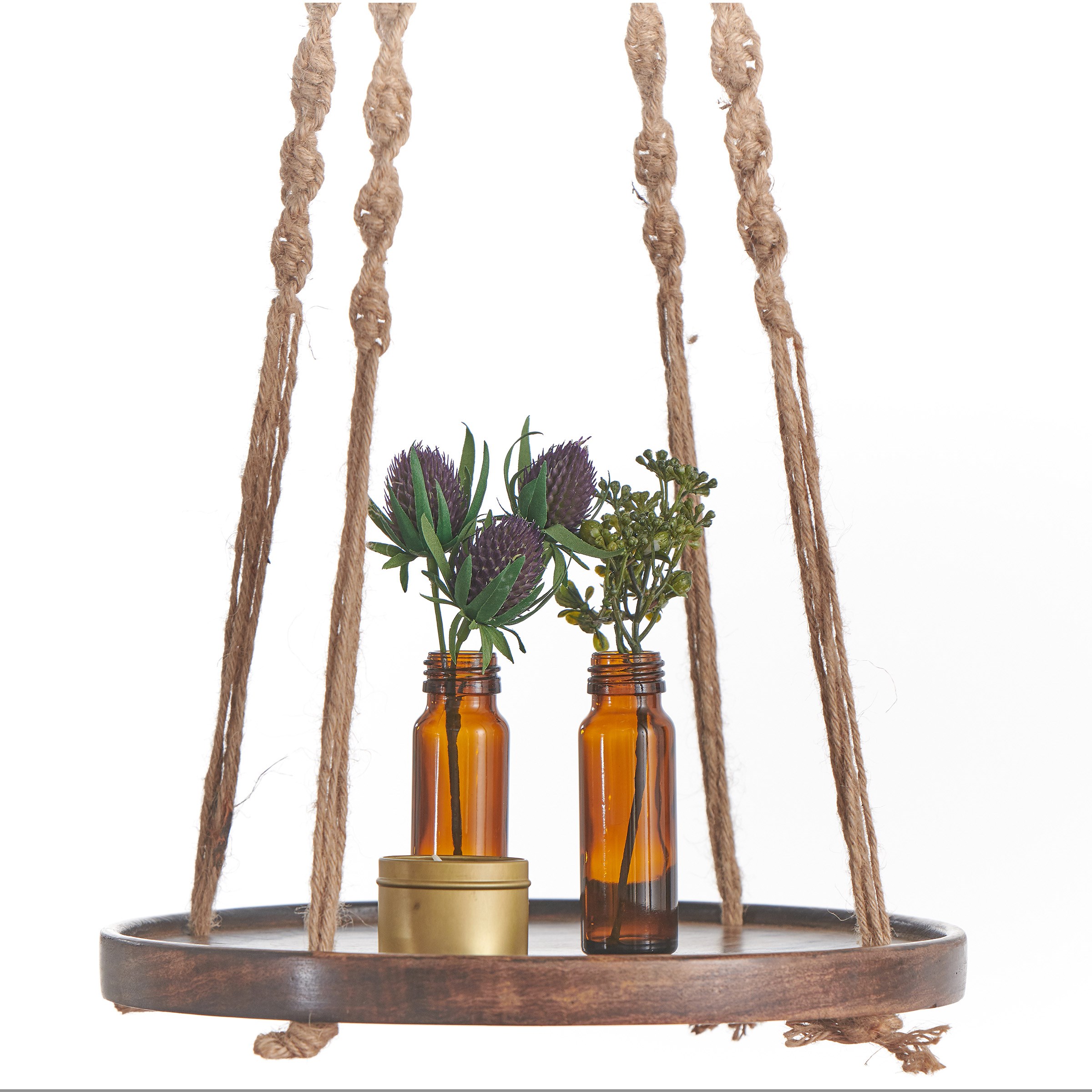 Primitive 36" Wooden Shelf Hanger Jute — priced per each; minimum 5; multiples of 5
