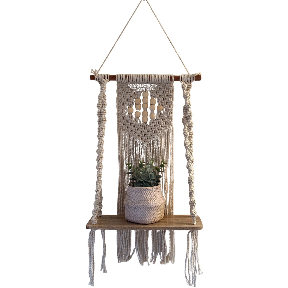 Primitive Small Beaded Wooden Shelf — priced per each; minimum 6; multiples of 6