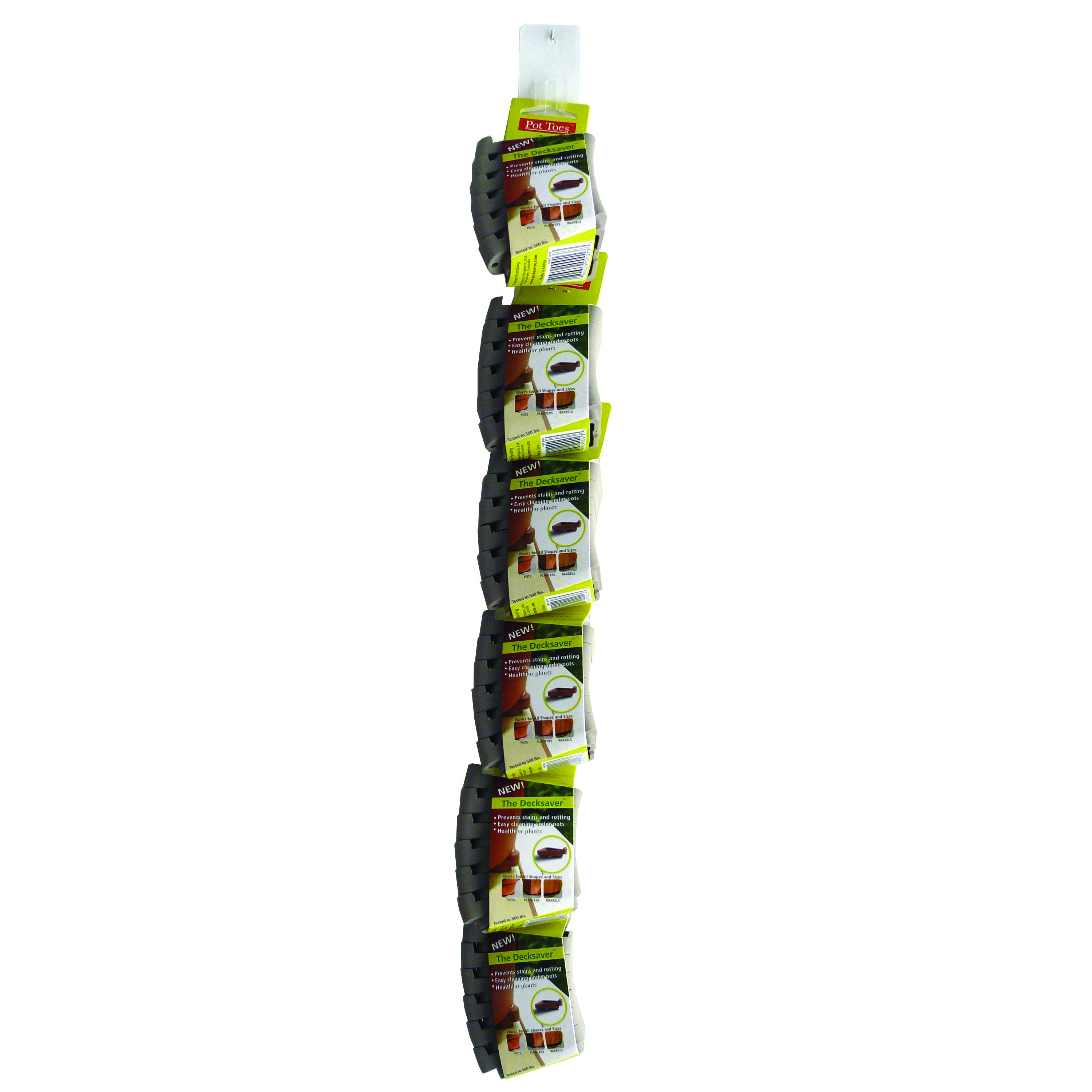 Plant Stand Pot Toes 6pk Mixed Colors Clip Strip