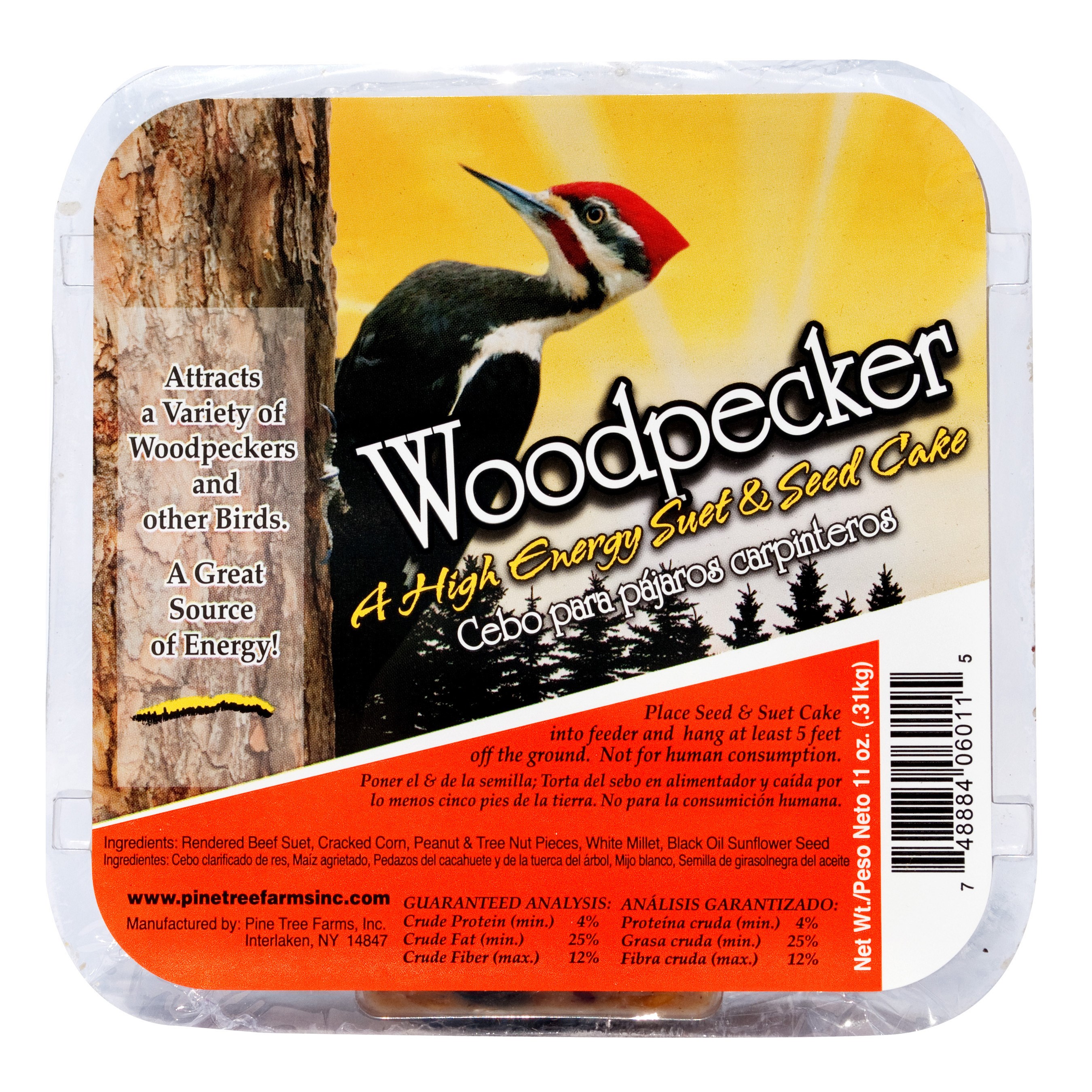 Pine Tree 11oz Woodpecker High Energy Suet