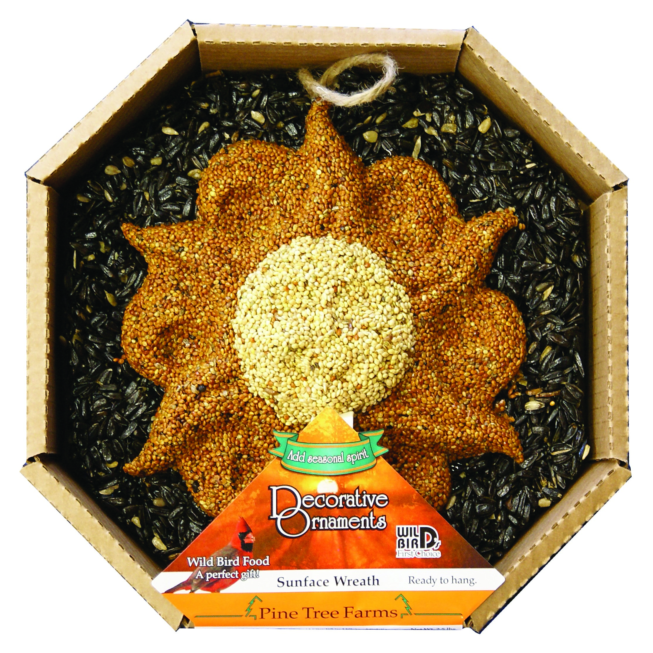 Pine Tree 2.5# Sun Face Shaped Seed Wreath