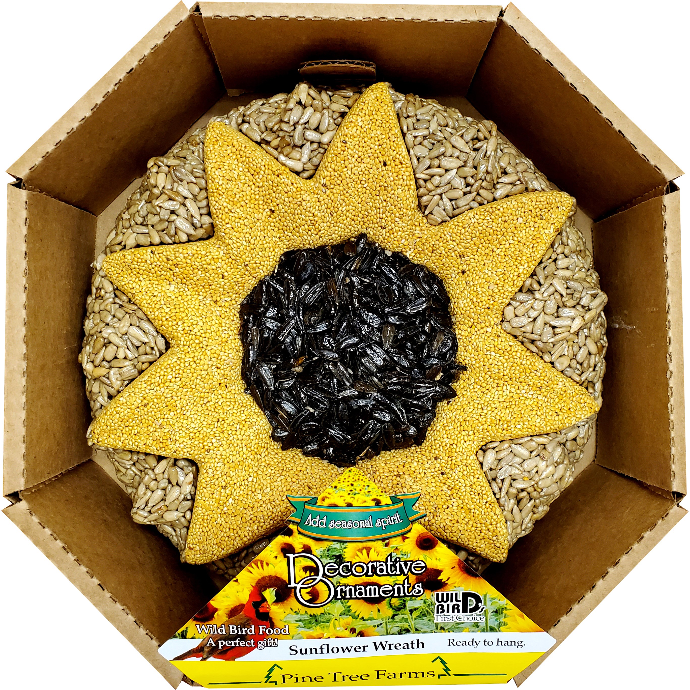 Pine Tree 3# Sunflower Shaped Seed Wreath