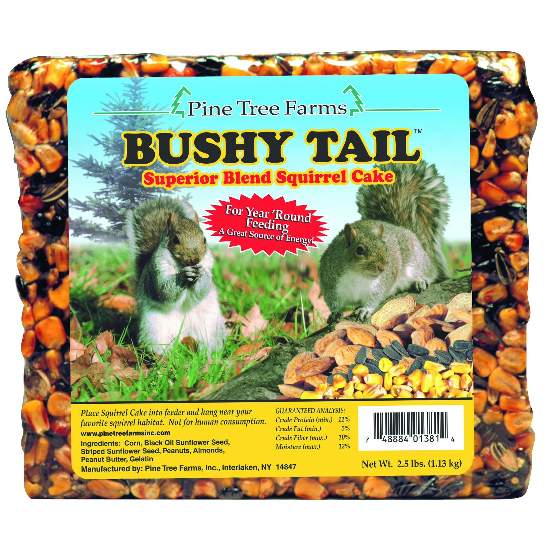 Pine Tree 2.5# Bushy Tail Cake MADE IN THE USA SEED