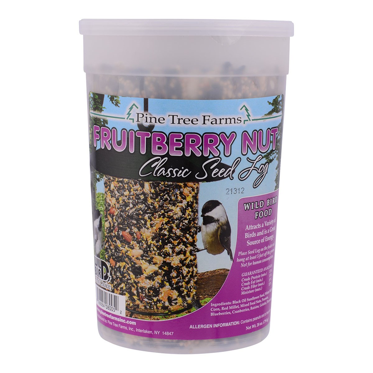 Pine Tree 28oz Fruit Berry Nut Classic Seed Log MADE IN THE USA