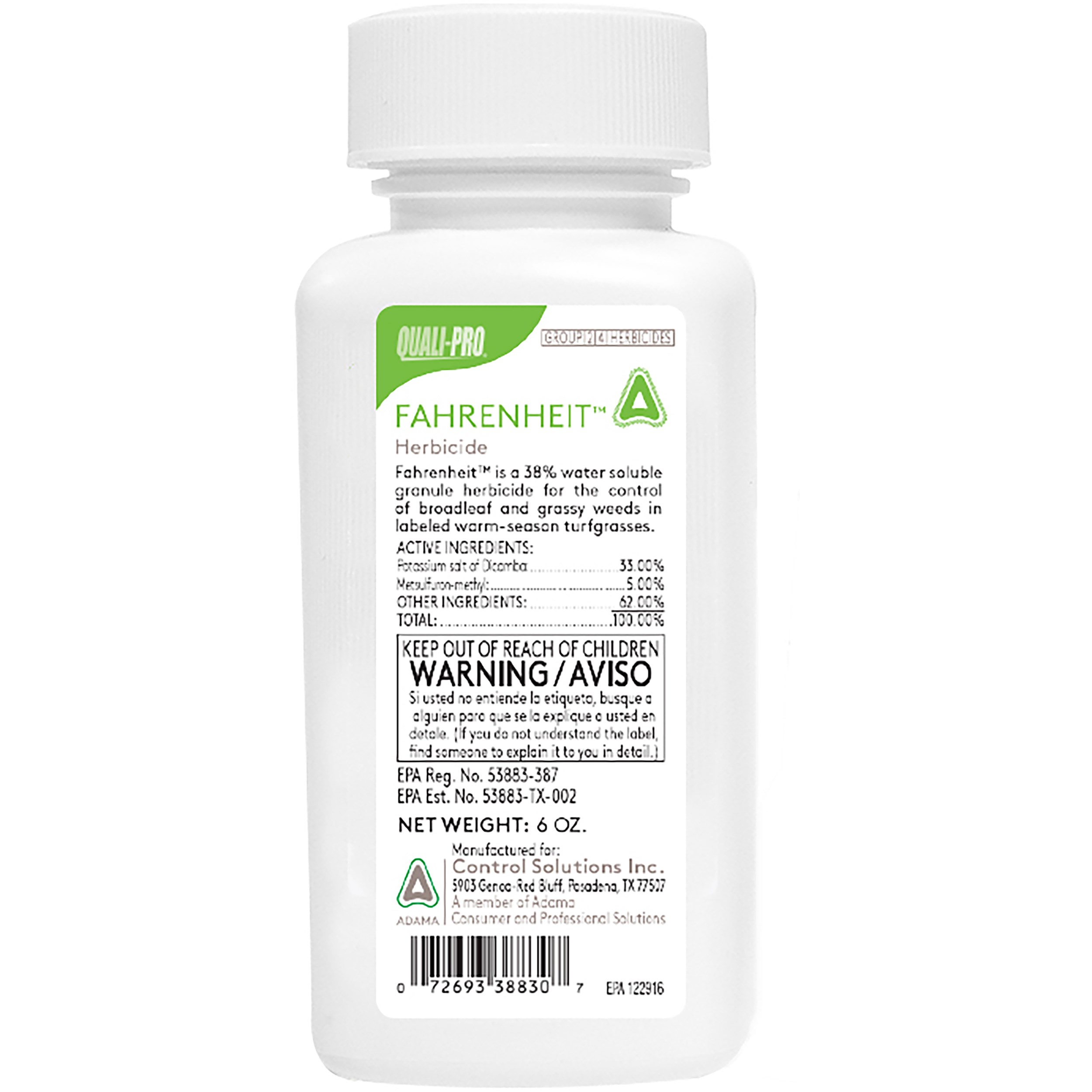 QP Fahrenheit 6oz (F) ( Dicamba, Metsulfuron- methyl ) — Single Unit