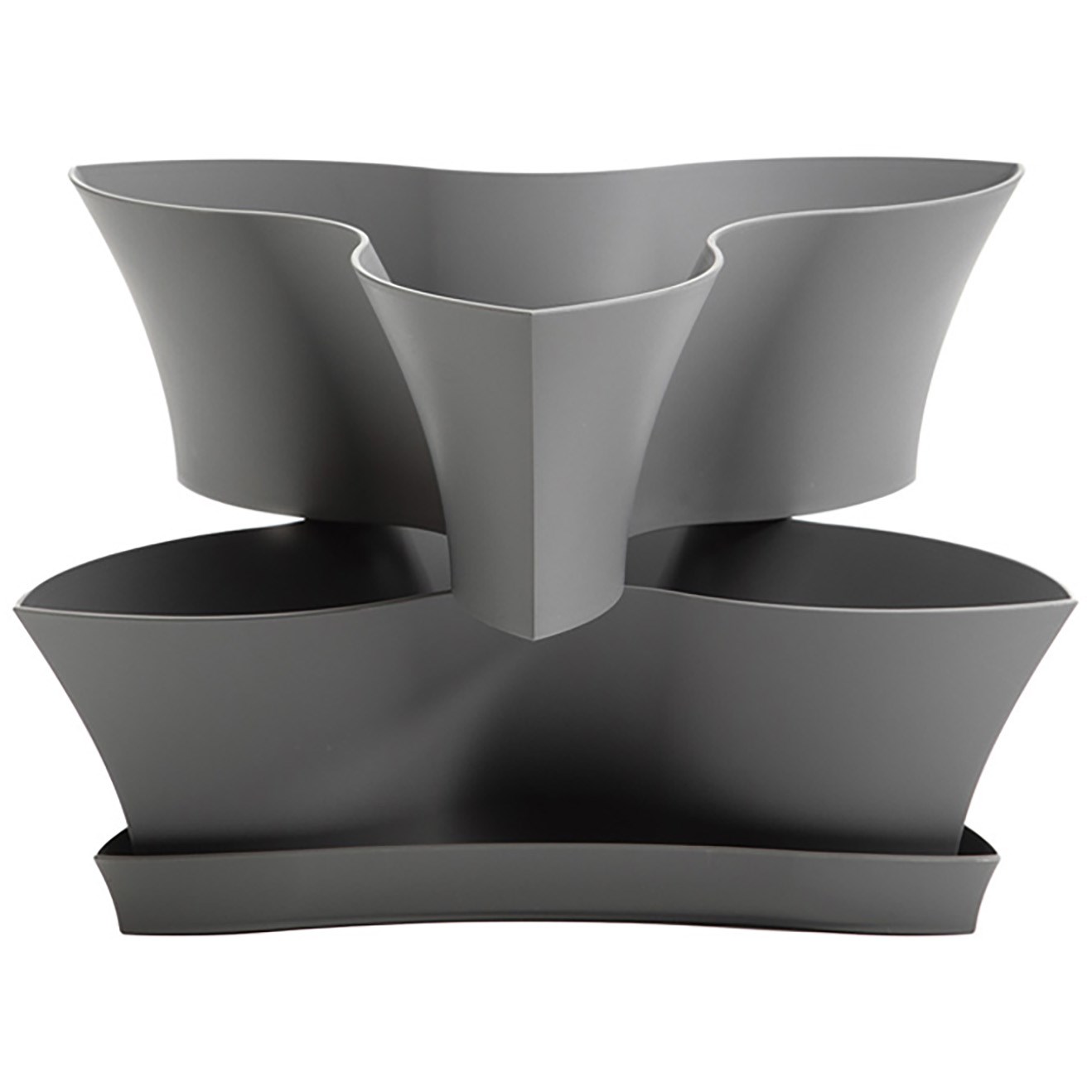 Bloem 16" Collins Planter Charcoal — priced per each; minimum 4; multiples of 4