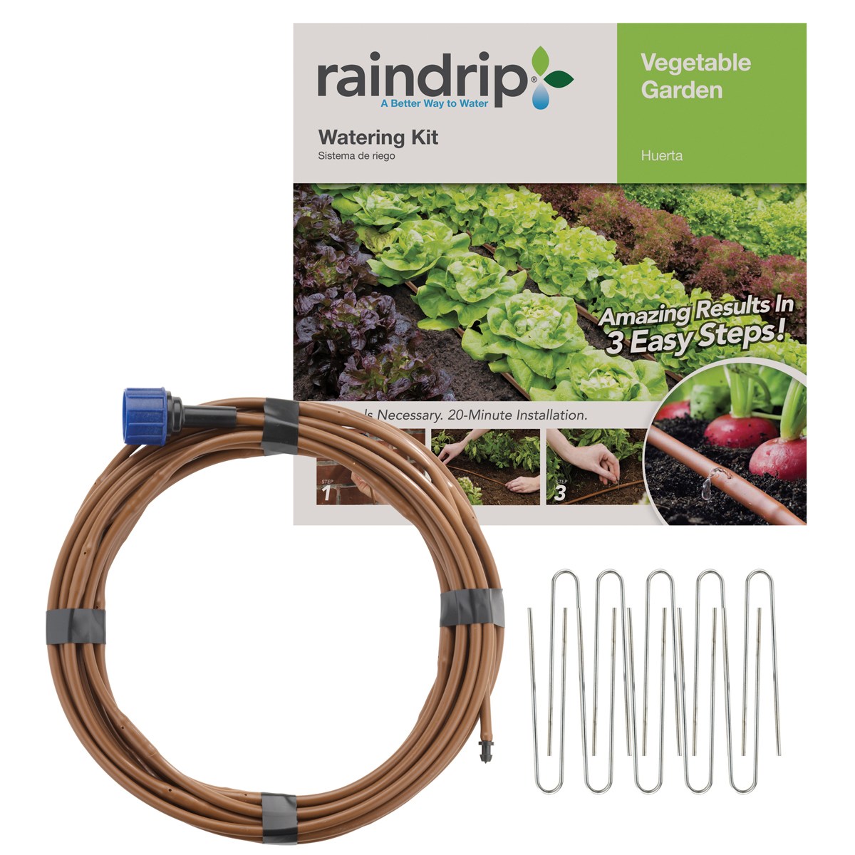 Rain Drip Vegetable Garden Kit — priced per each; minimum 10; multiples of 10
