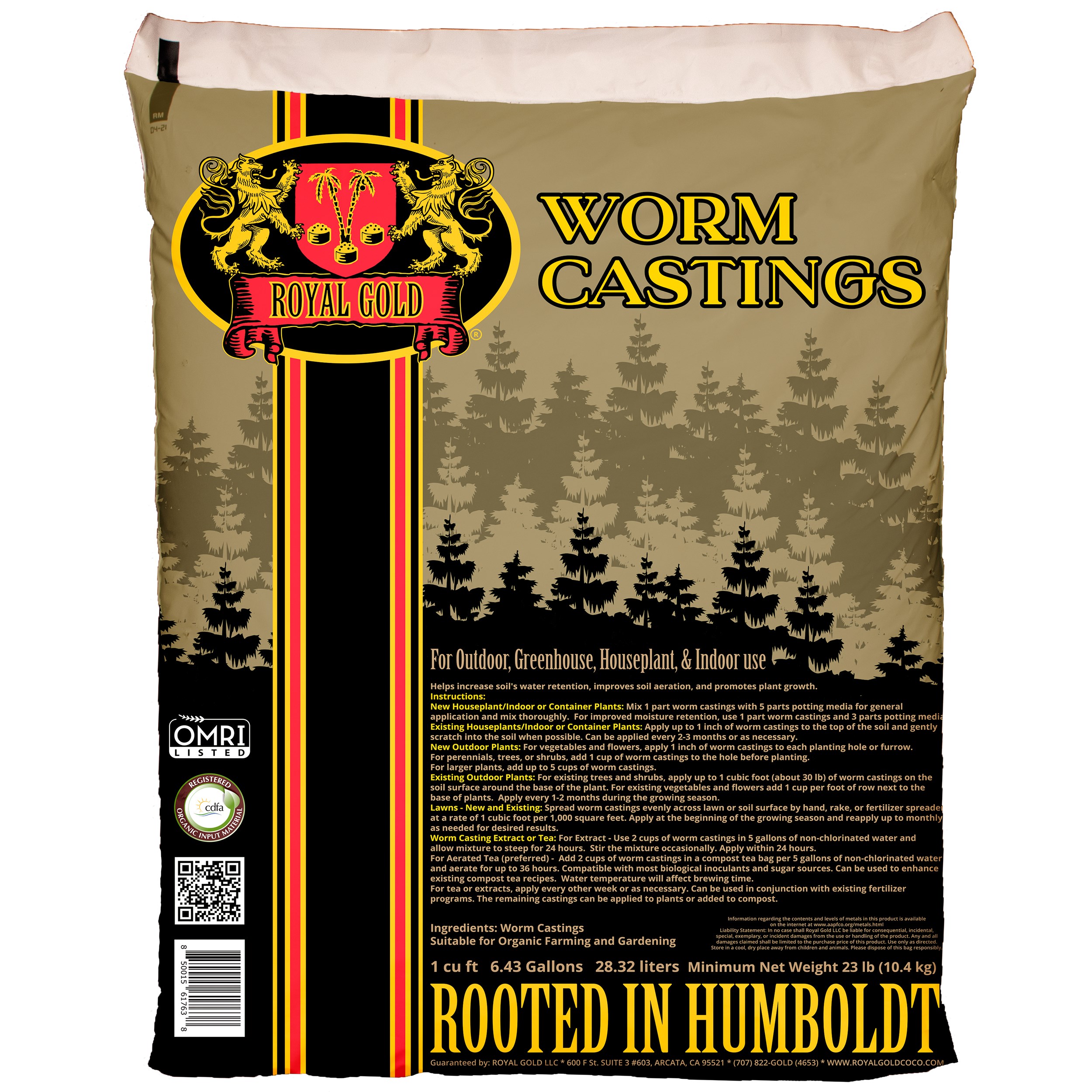 Royal Gold 1cf Worm Castings