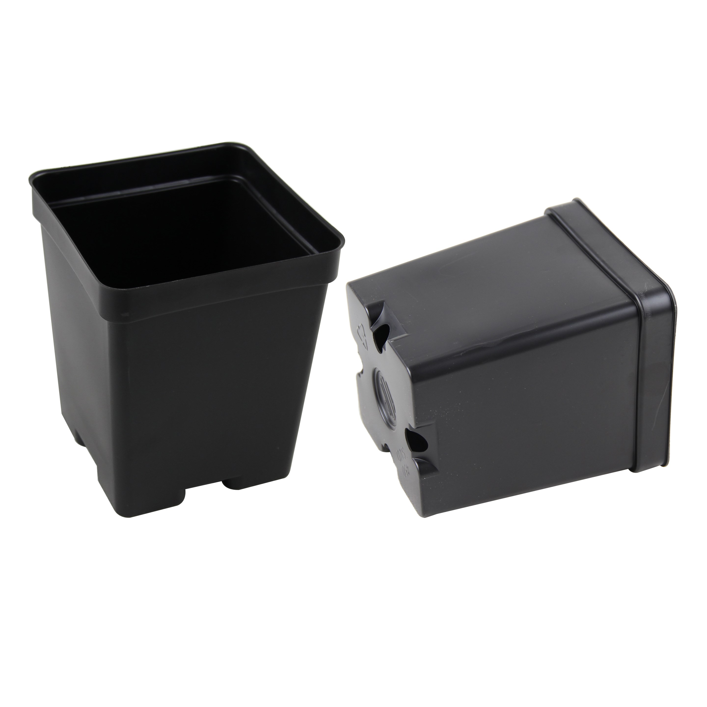 Grower Select 04.50 Square Deep Ps Vacuum Formed Pot Black — Case of 420