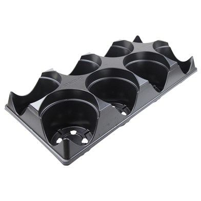 Grower Select 05.00 Azalea Transport Tray 8 Black — Case of 90