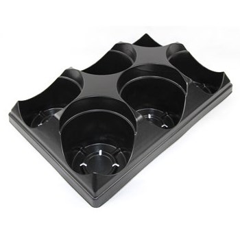 Grower Select 06.00 Azalea Transport Tray 6 Black — Case of 100