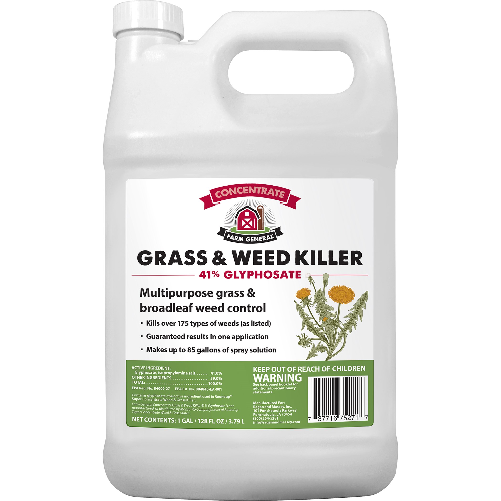 RMI Farm General 1gal 41% Glyphosate Weed & Grass Killer — priced per each; minimum 4; multiples of 4