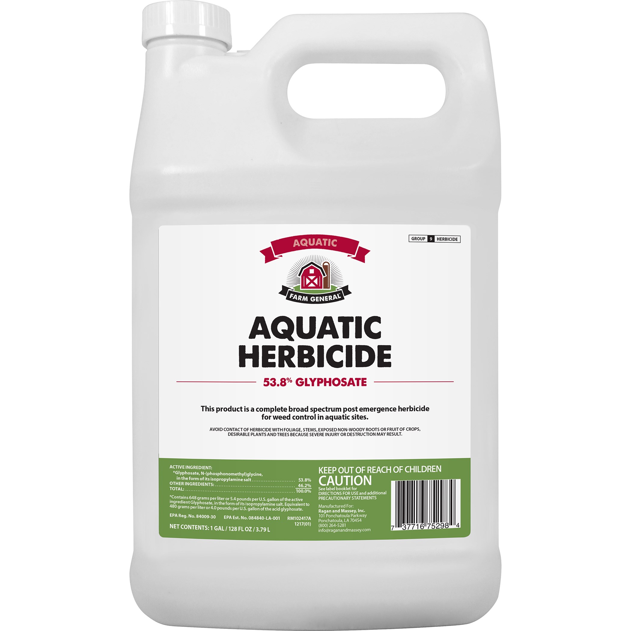 RMI Farm General 1gal Aquatic Glyphosate — priced per each; minimum 4; multiples of 4