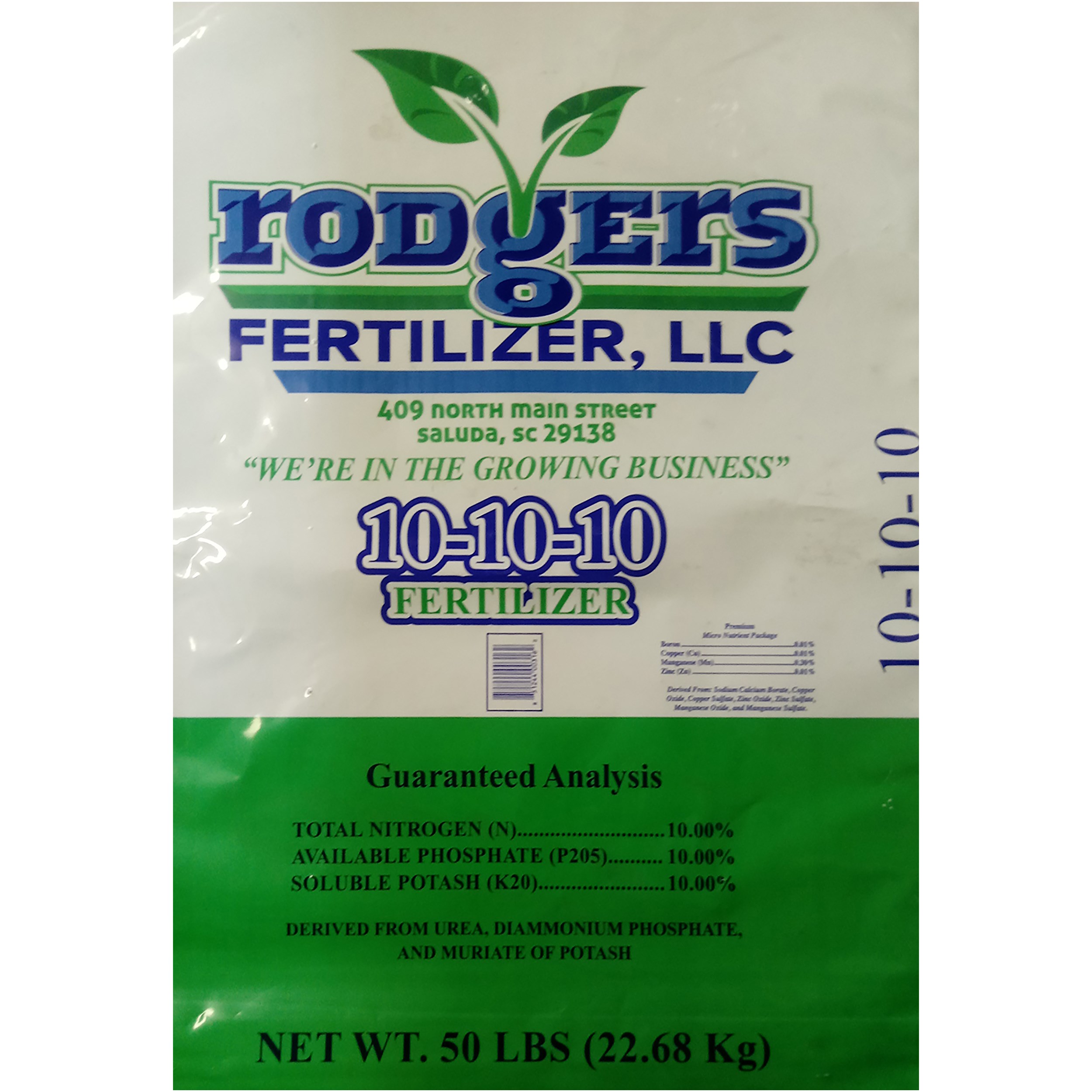 Rodgers 50# Premium 10-10-10 Fertilizer