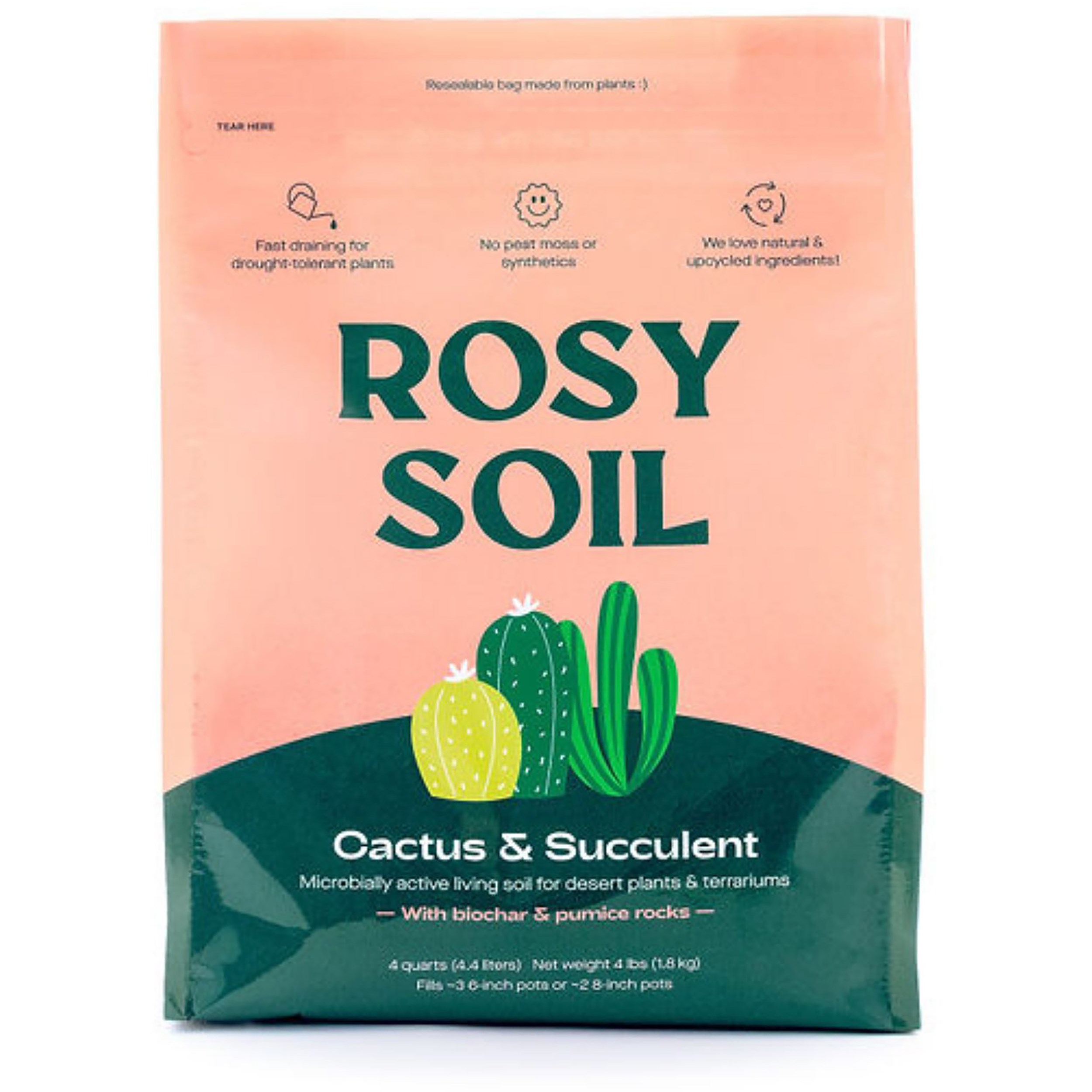 Rosy Soil 4qt Cactus Mix — priced per each; minimum 8; multiples of 8