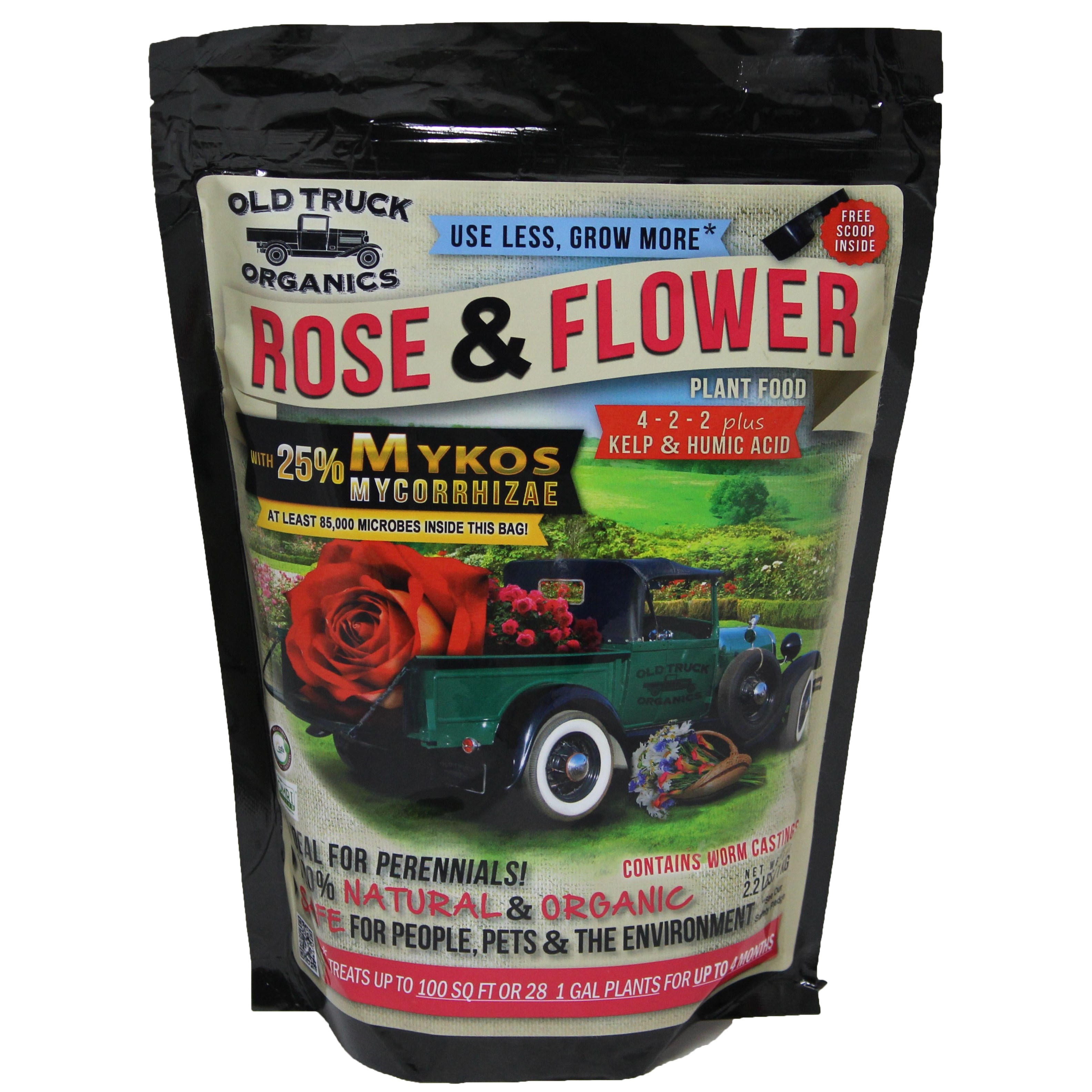 Old Truck Organics 2.2# Rose & Flower Fertilizer — priced per each; minimum 6; multiples of 6