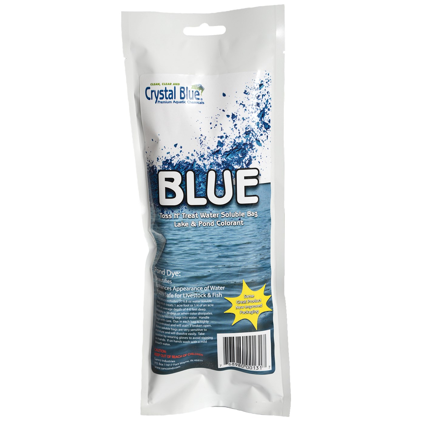 Sanco Single Pack Crystal Blue WSP — priced per each; minimum 8; multiples of 8